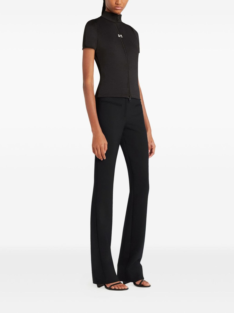 courrèges zip-up short-sleeve top outlook