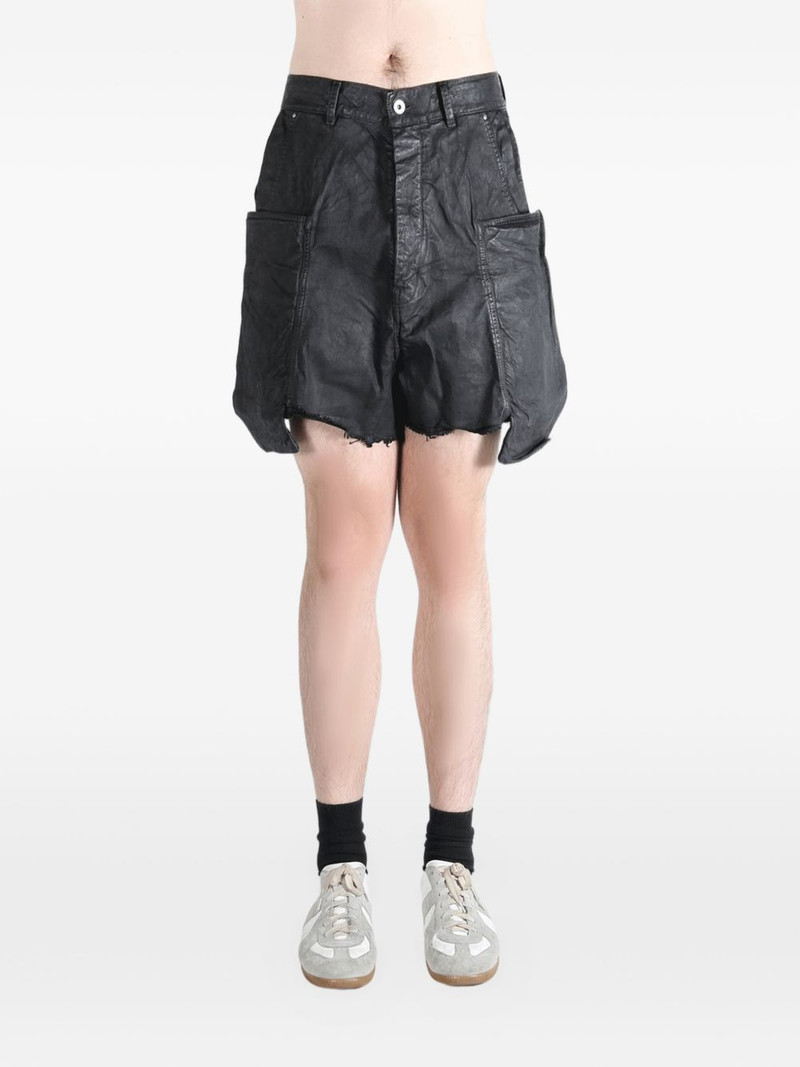 Rick Owens DRKSHDW frayed-hem cargo shorts outlook