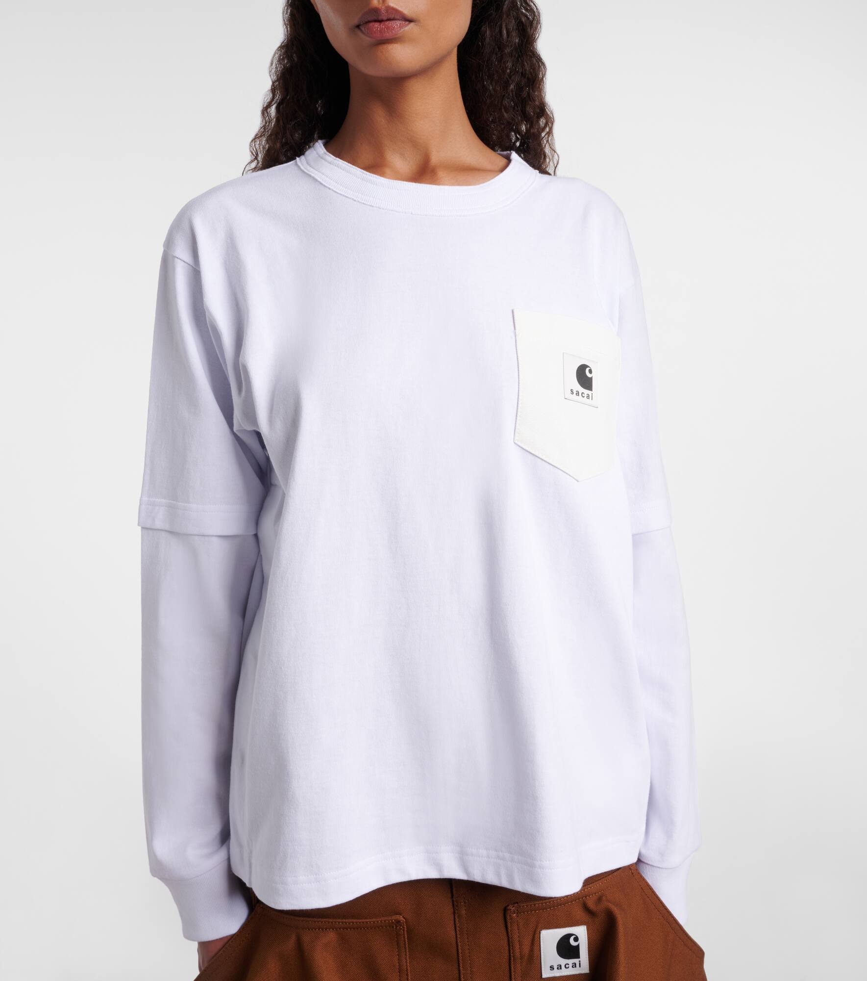 x Carhartt layered cotton jersey top - 6