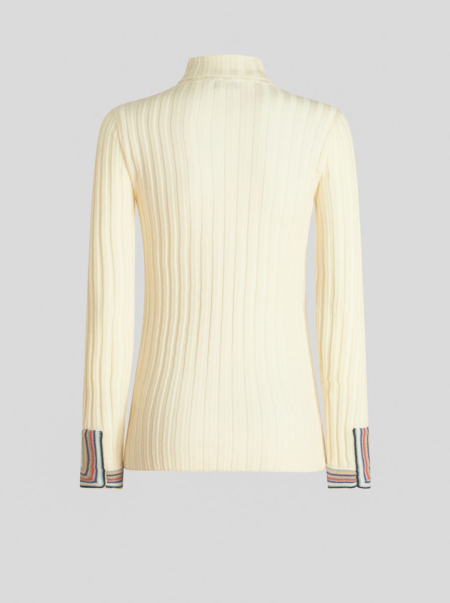 POLO NECK WOOL JUMPER - 5