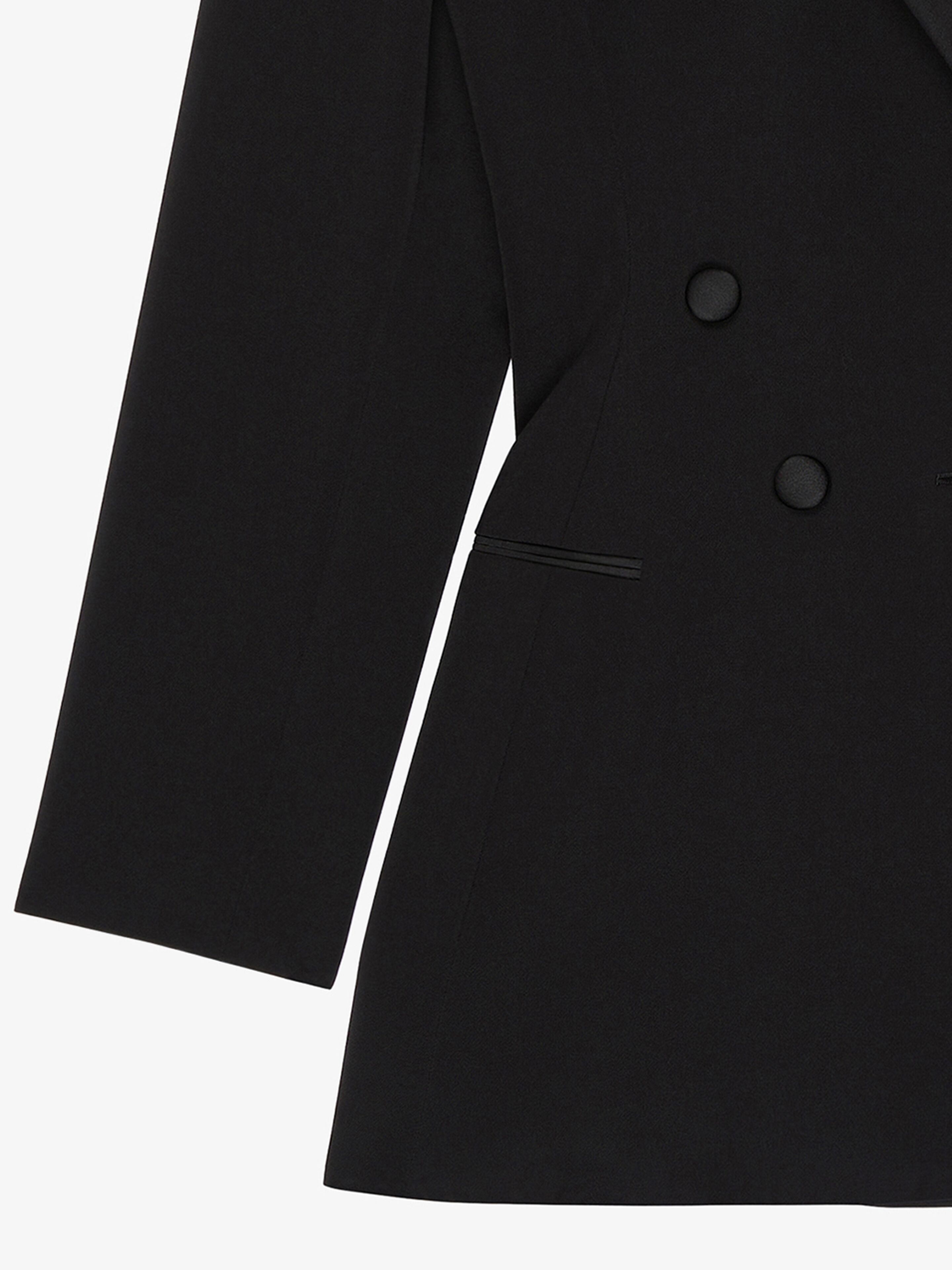 JACKET IN WOOL WITH PLEATED BACK - 4