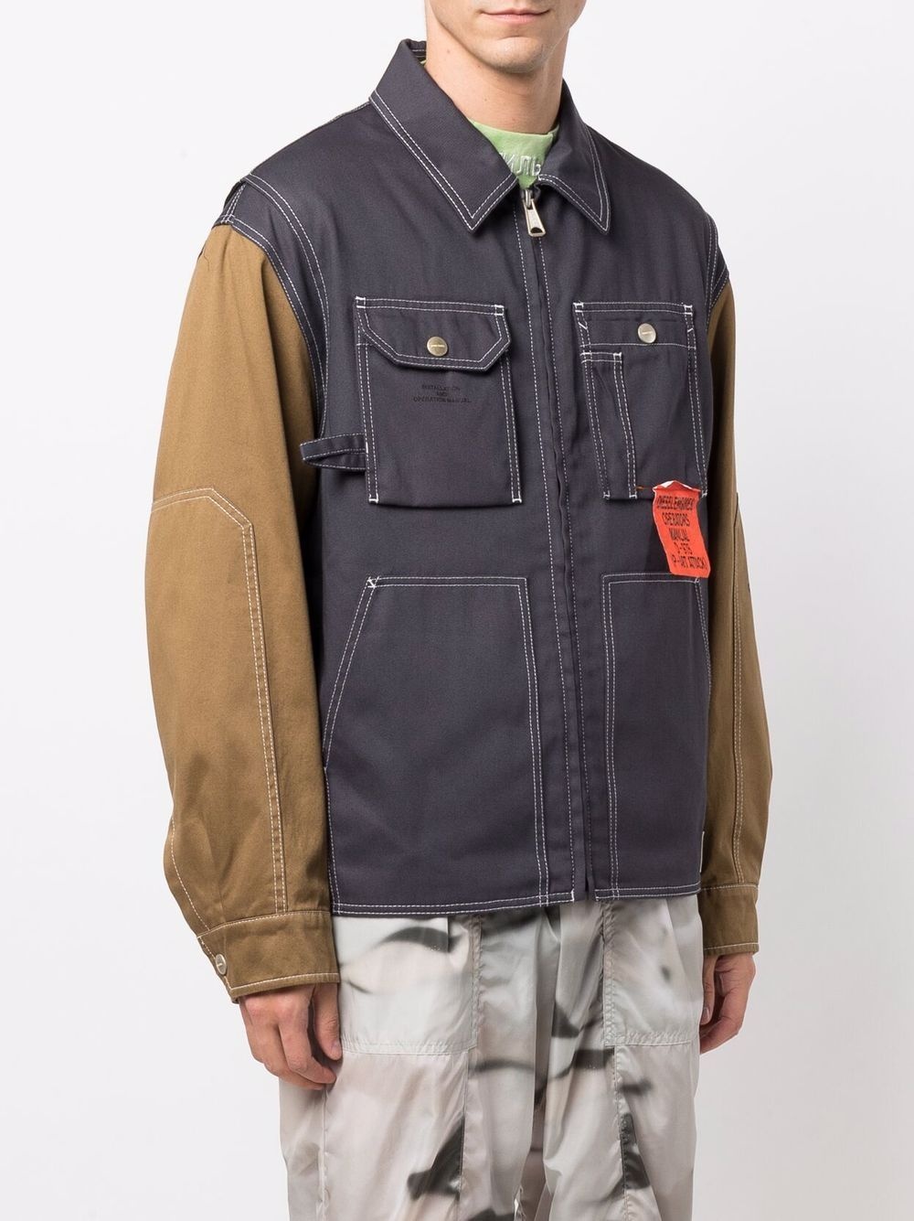 J-Howe-LS panelled denim jacket - 3