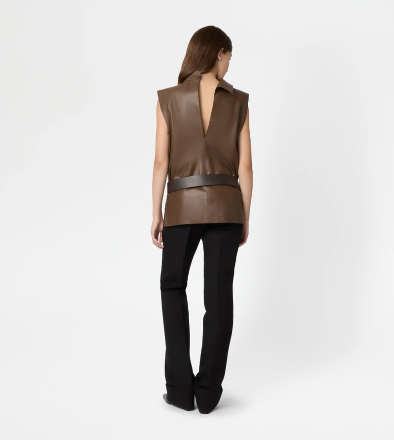 TOP IN NAPPA LEATHER - BROWN 3