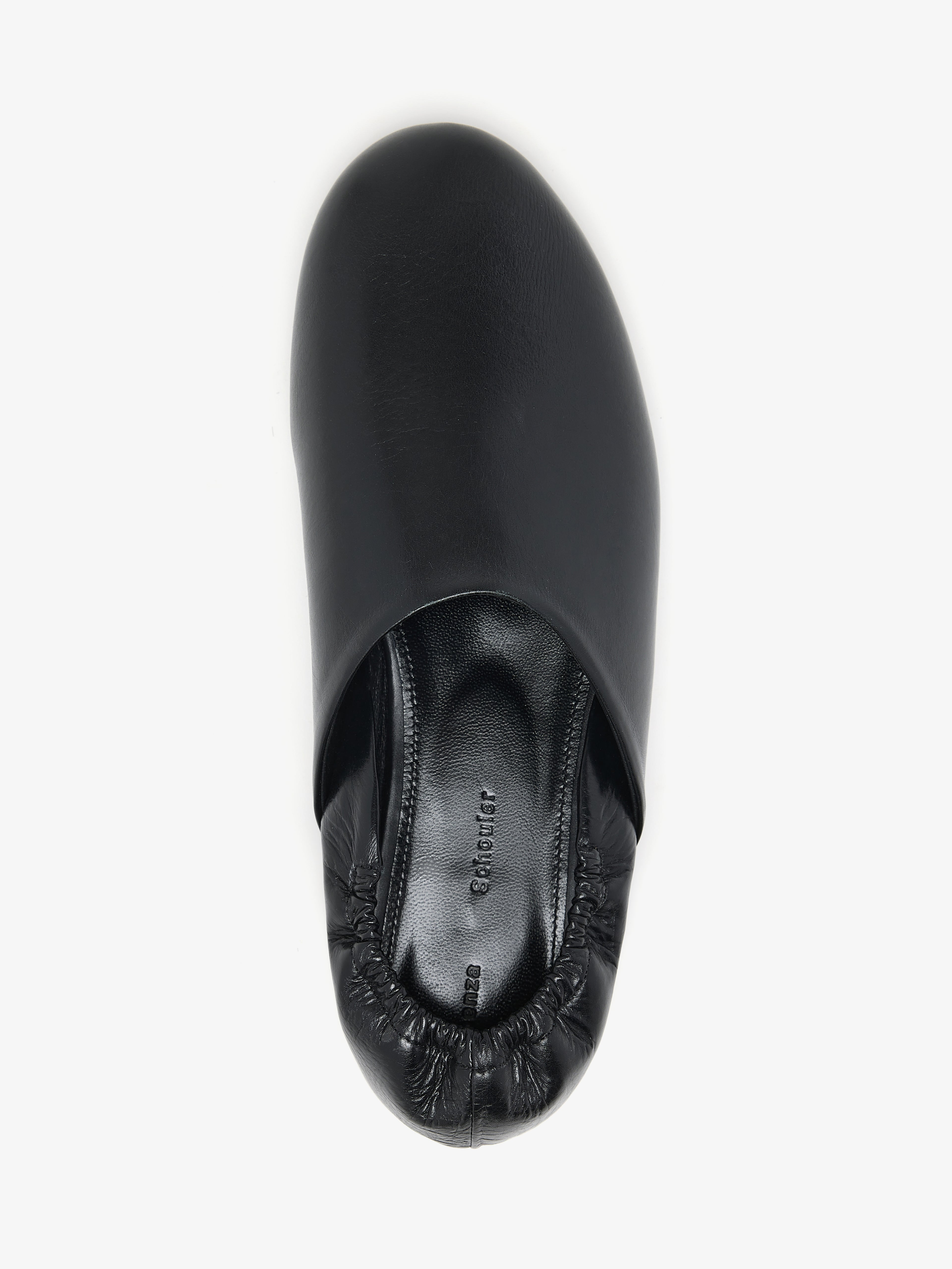 Ruched Tee Slippers in Slick Calf - 3