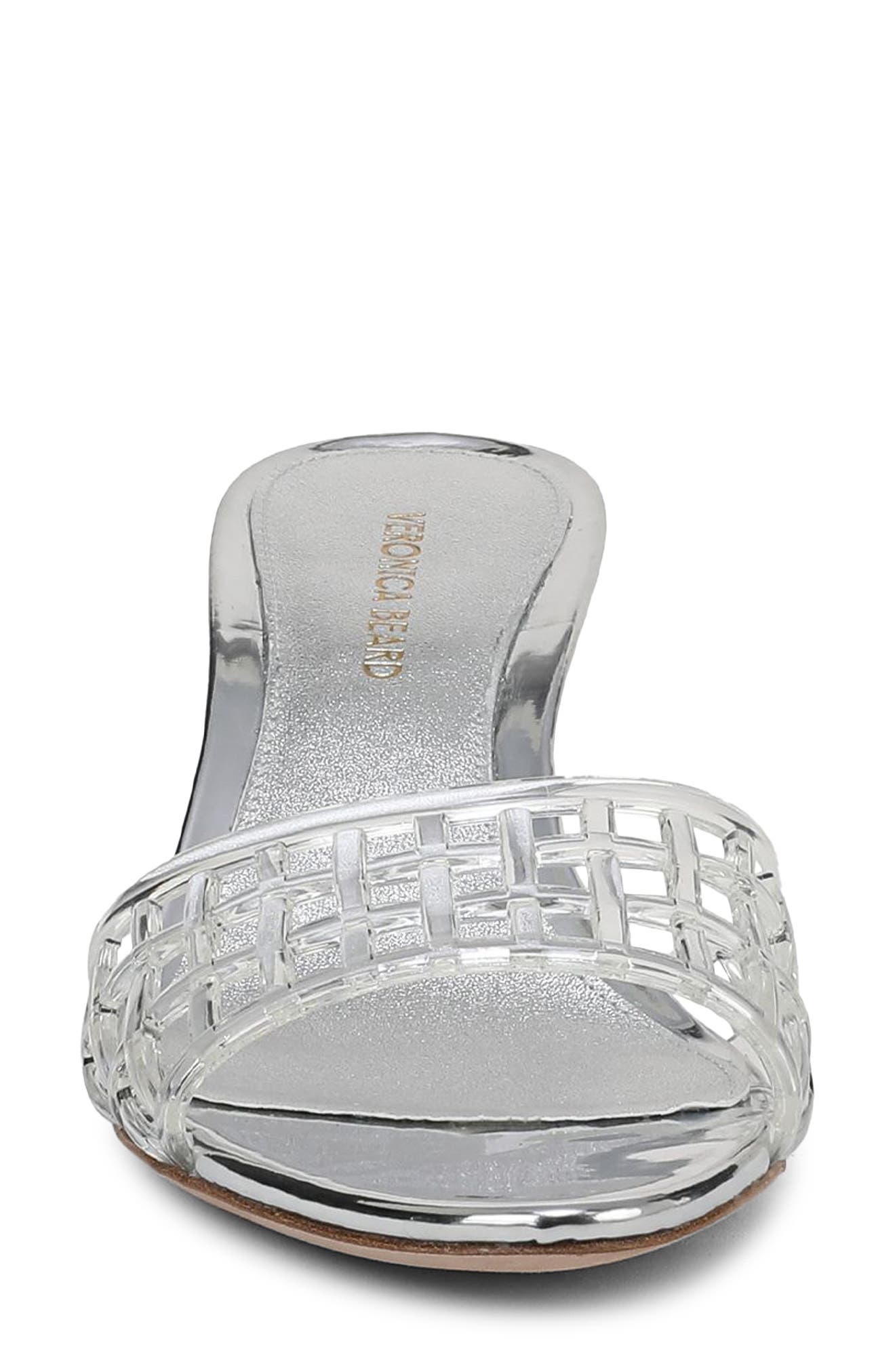 Veronica Beard Tia Jelly Slide Sandal in Clear/Silver at Nordstrom - 4