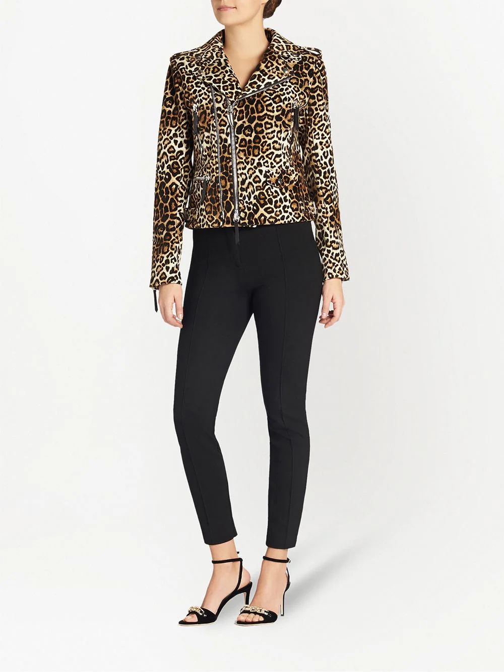 Amelia leopard-print biker jacket - 2