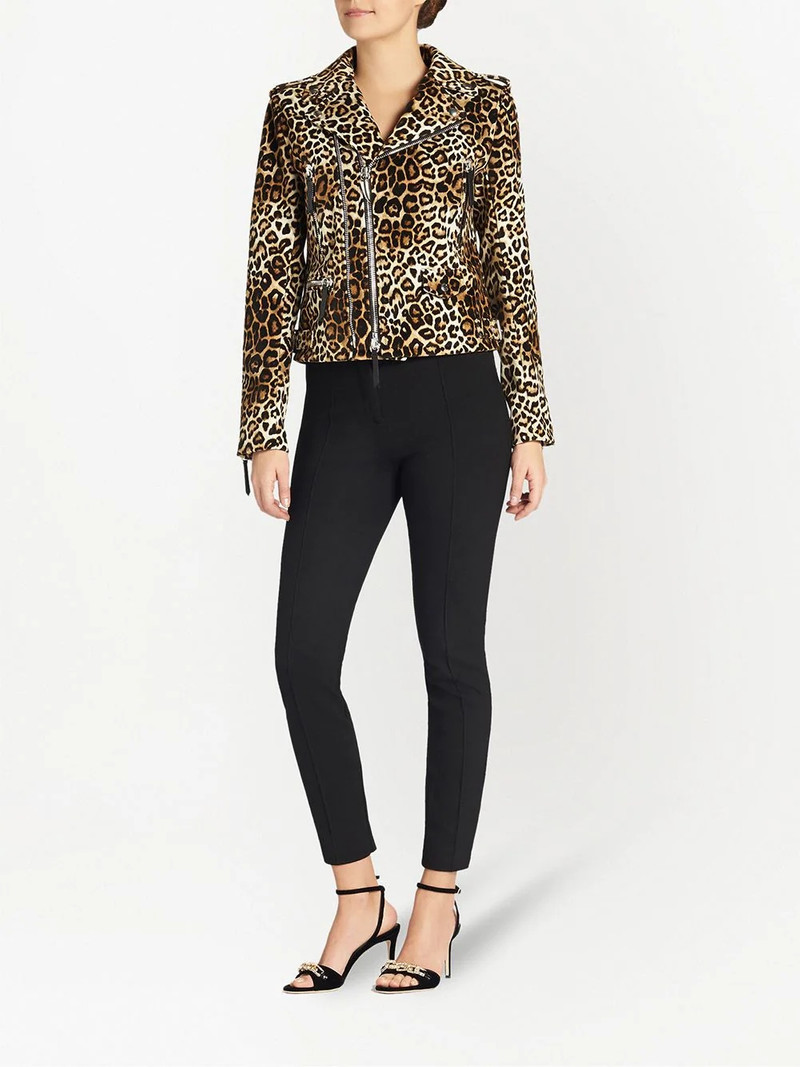 Giuseppe Zanotti Amelia leopard-print biker jacket outlook