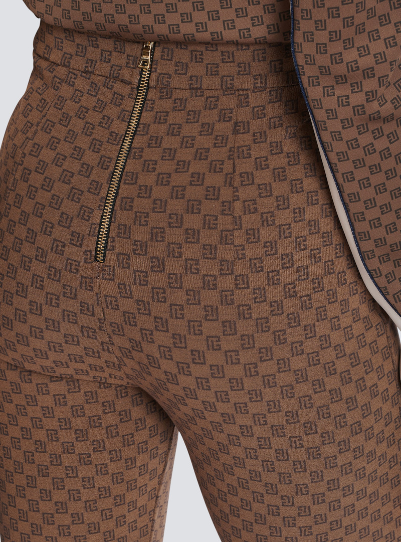 Mini monogram knit trousers 6