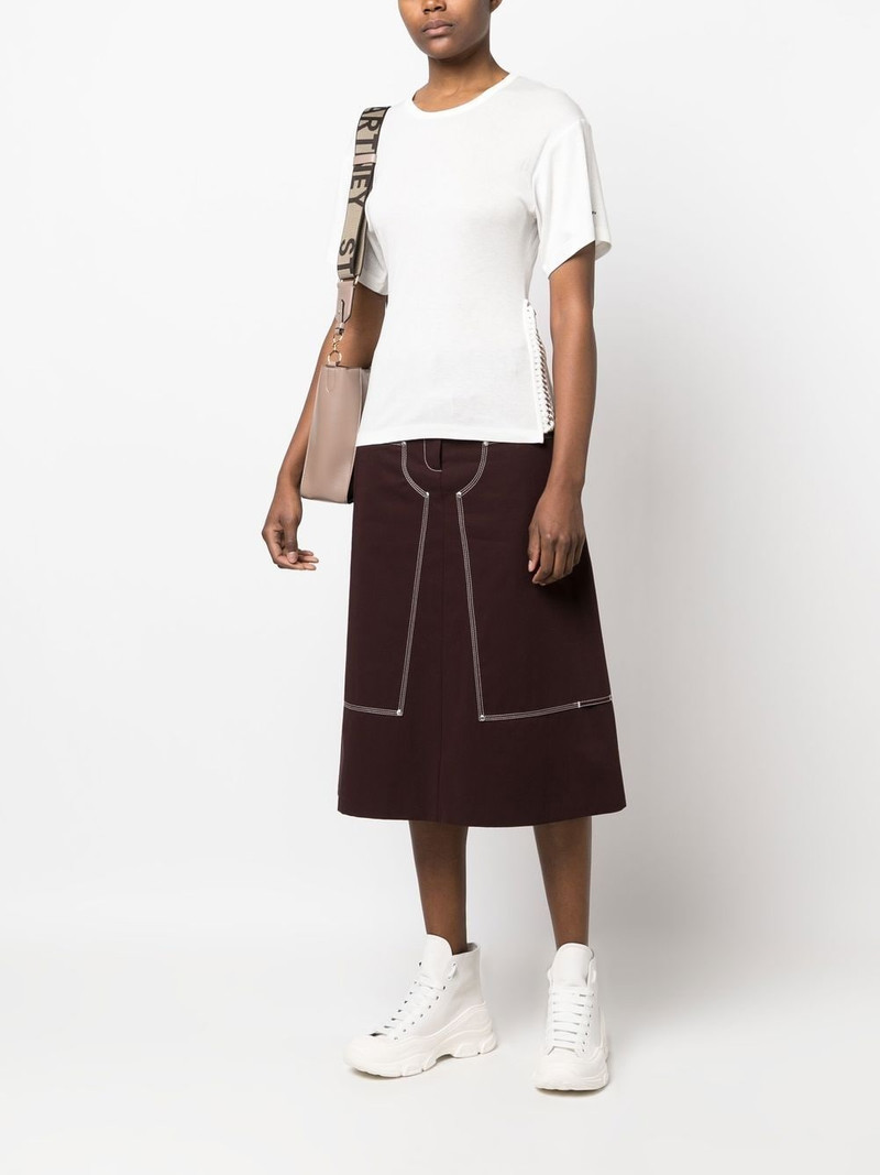 Stella McCartney chain-link detail short-sleeve T-shirt outlook