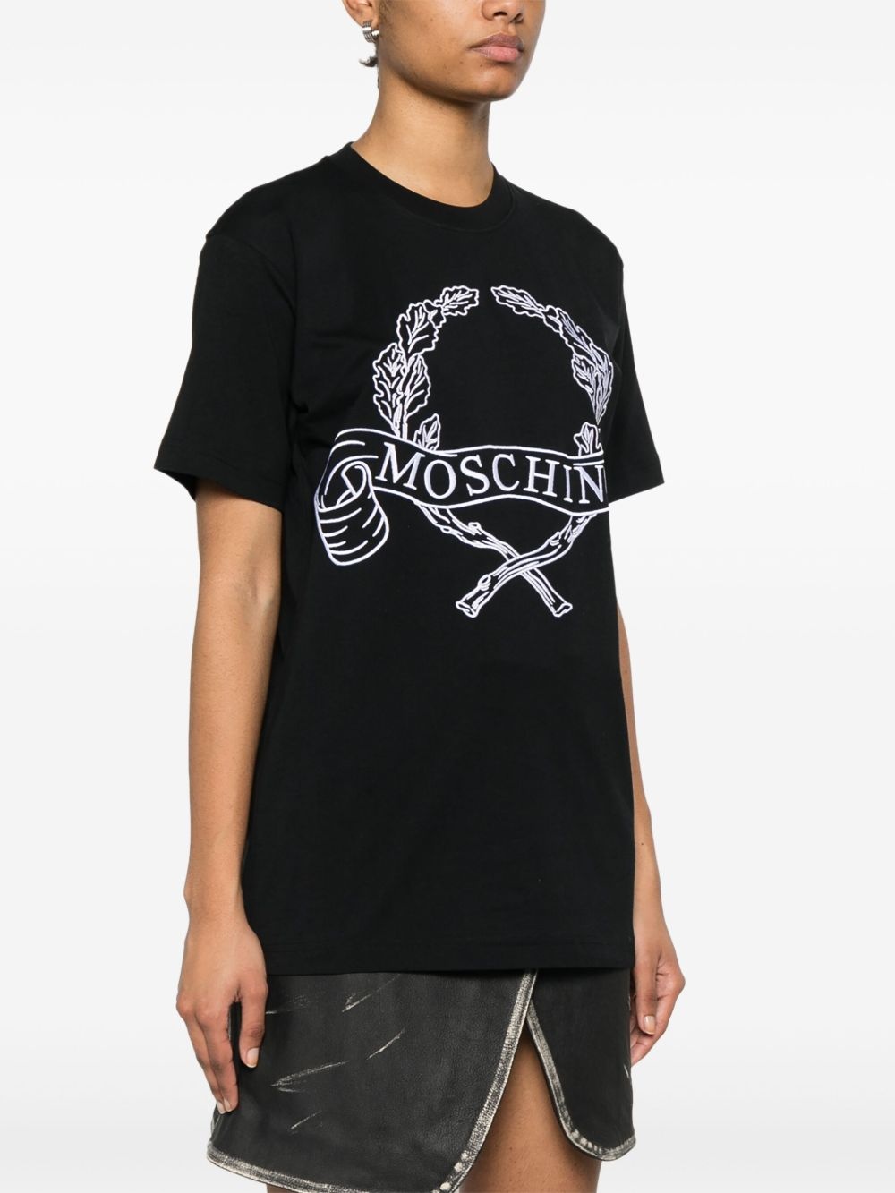 embroidered-logo T-shirt - 3