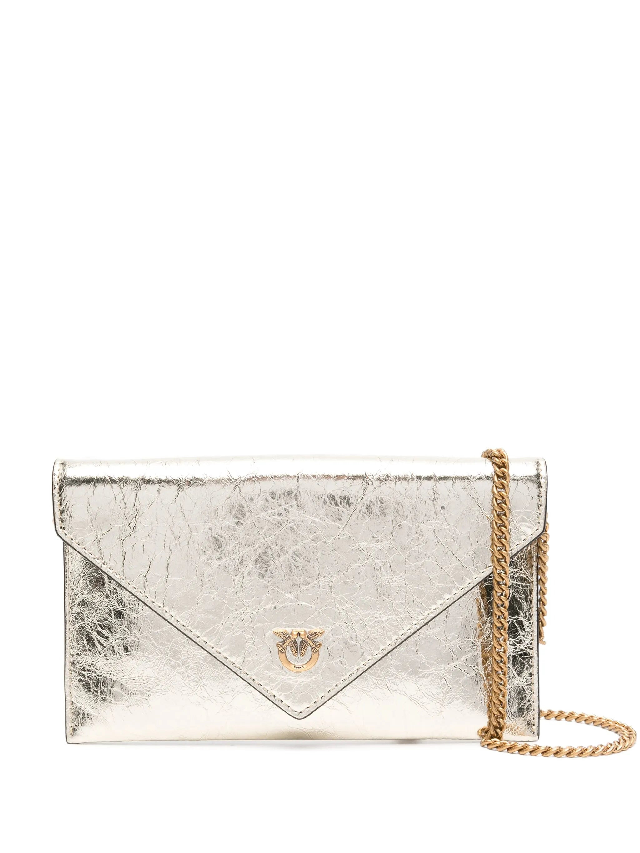 Pinko Metallic-effect Flap Chain Mini Bag - 1
