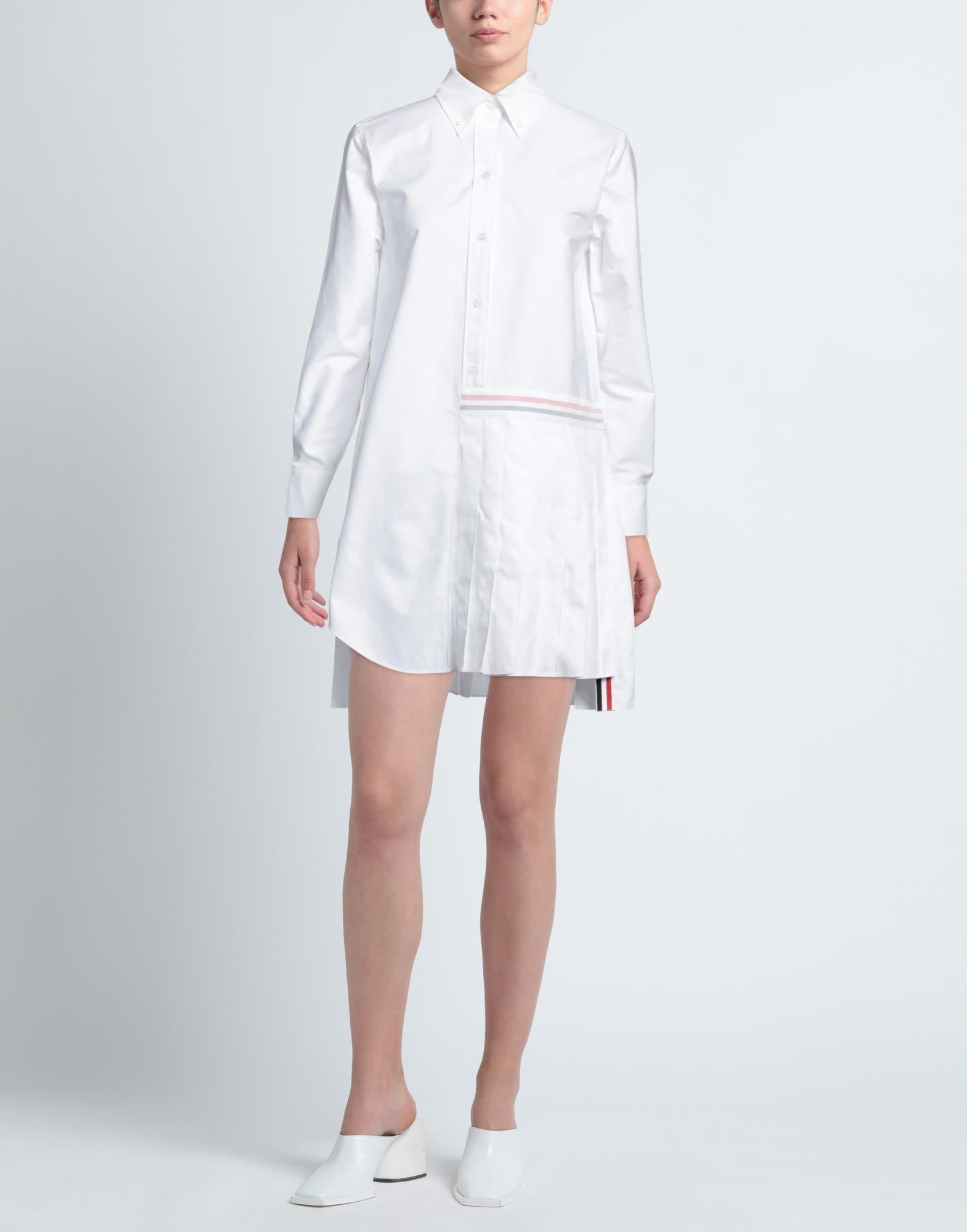 ワンピース THOM BROWNE Shirt dress White THOM BROWNE Pleated cotton-poplin midi shirt dress | THE OUTNET