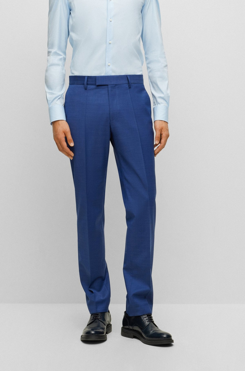 REGULAR-FIT SUIT IN A MICRO-PATTERNED WOOL BLEND 7