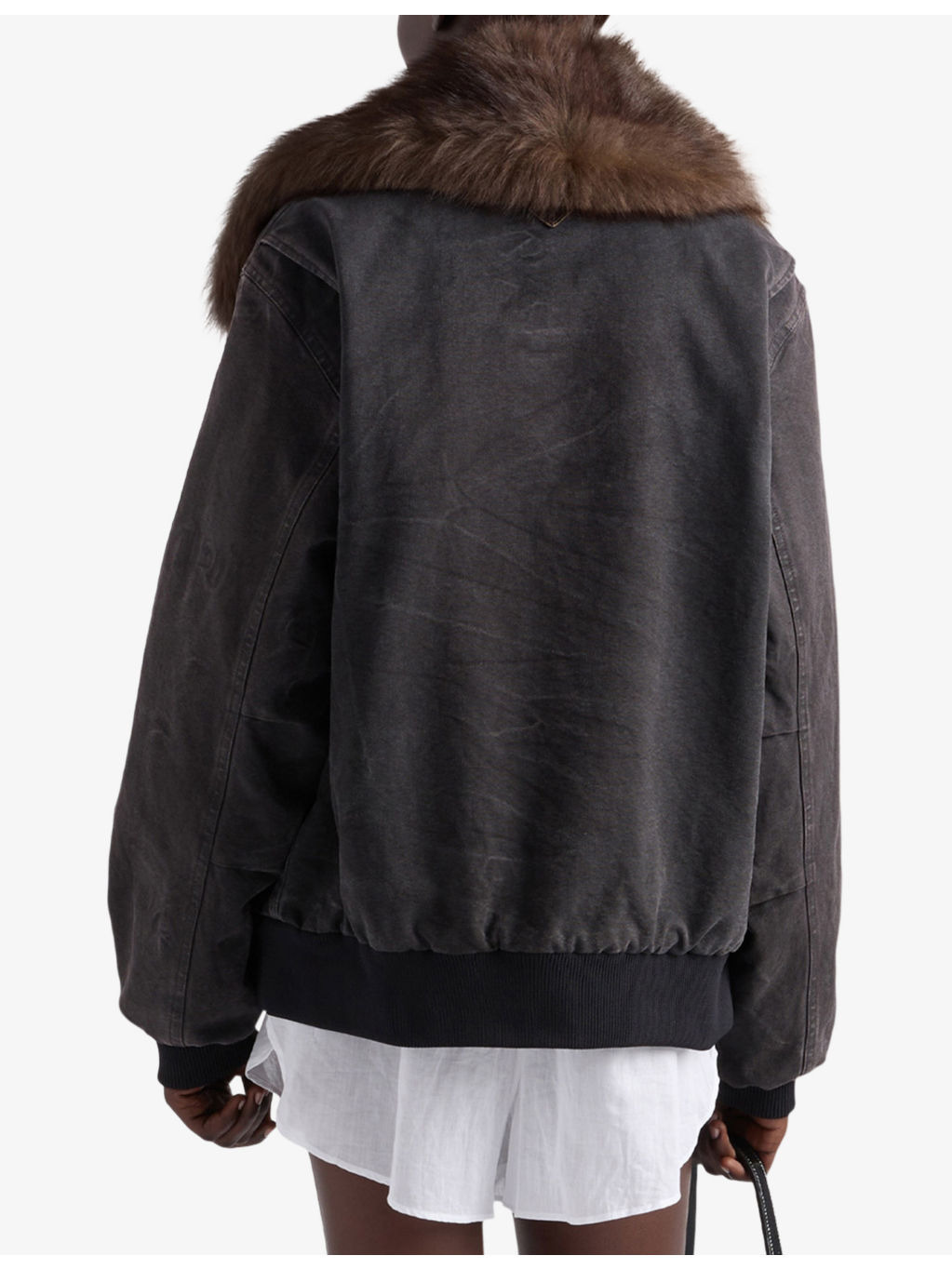 Contrast-collar relaxed-fit cotton-canvas jacket - 4