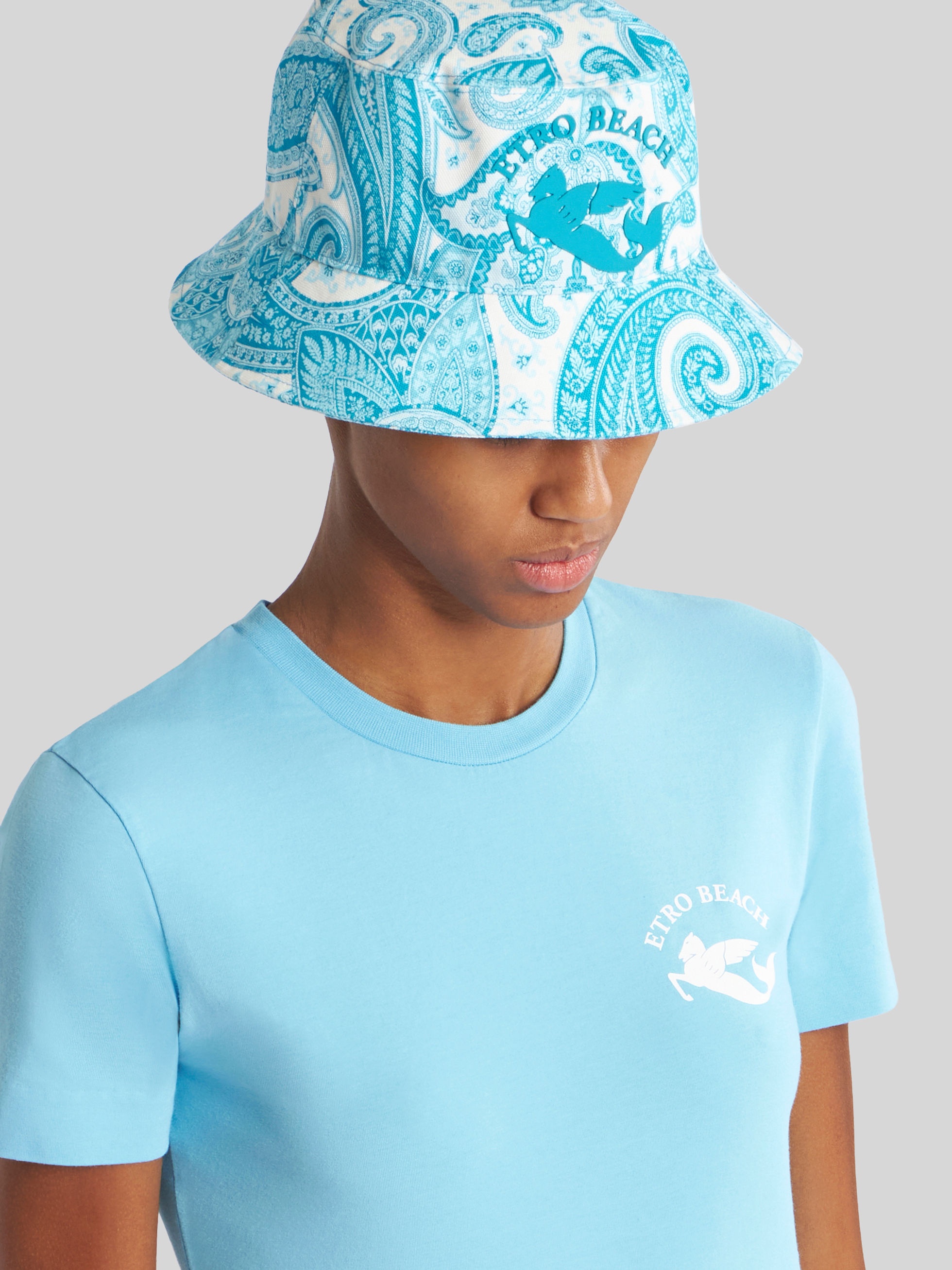 LIQUID PAISLEY BEACH BUCKET HAT - 2