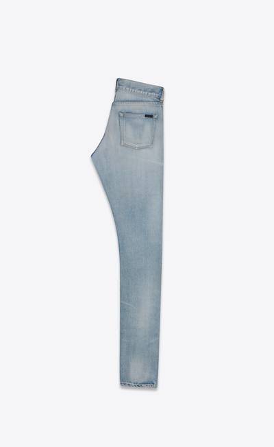 SAINT LAURENT slim-fit jeans in light fall blue denim outlook
