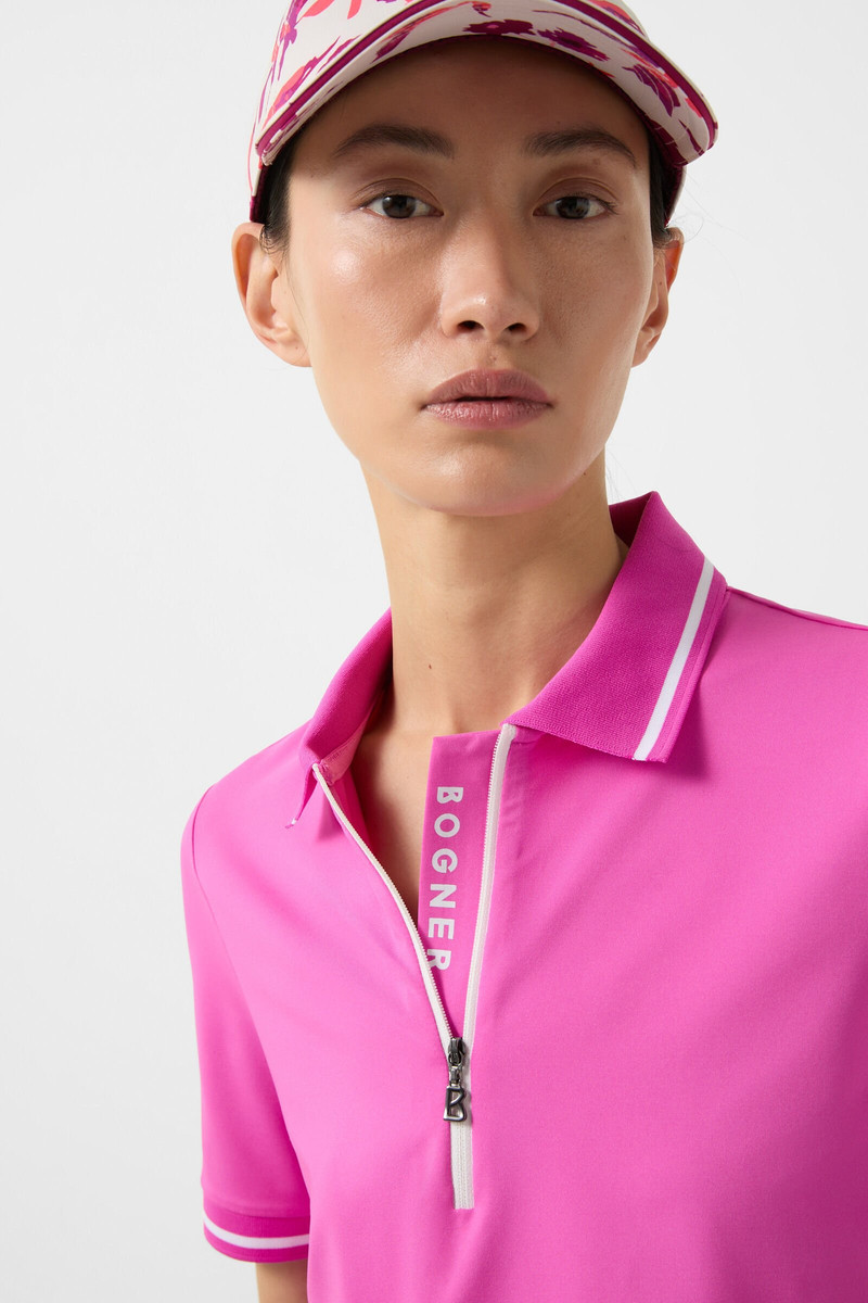 Caylee Functional polo shirt in Pink 4