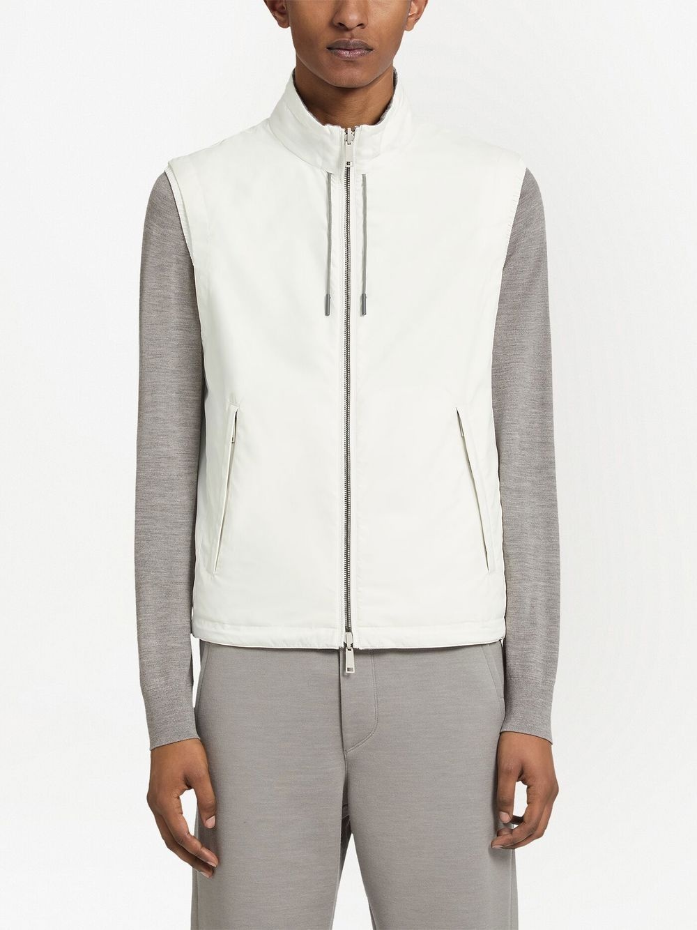 reversible zip-up vest - 3