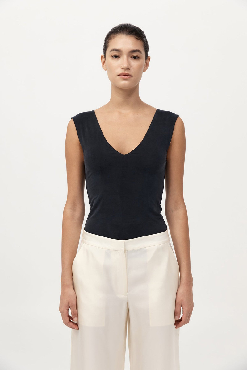 90s Cupro Top - Black 2
