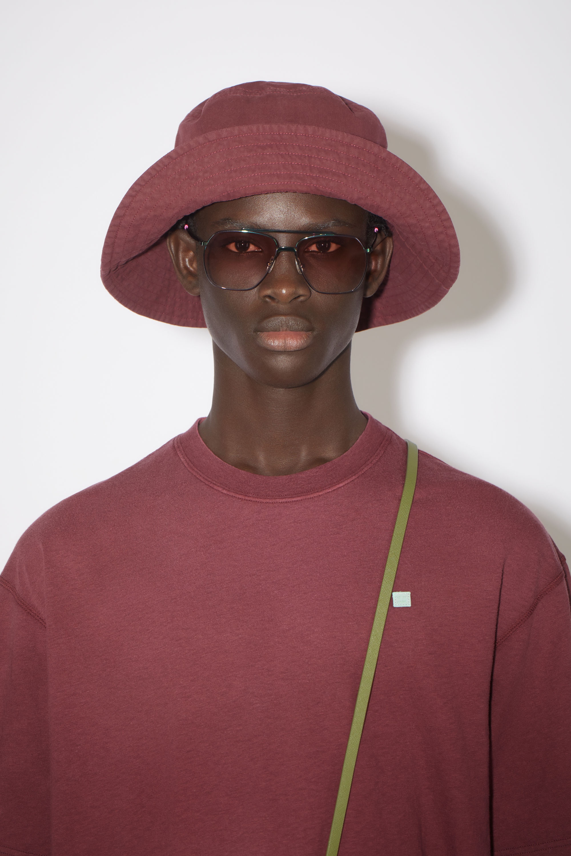 Crew neck t-shirt - Wine red - 4
