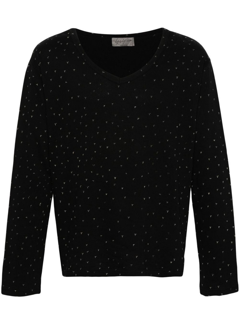 logo-print long-sleeve T-shirt 1