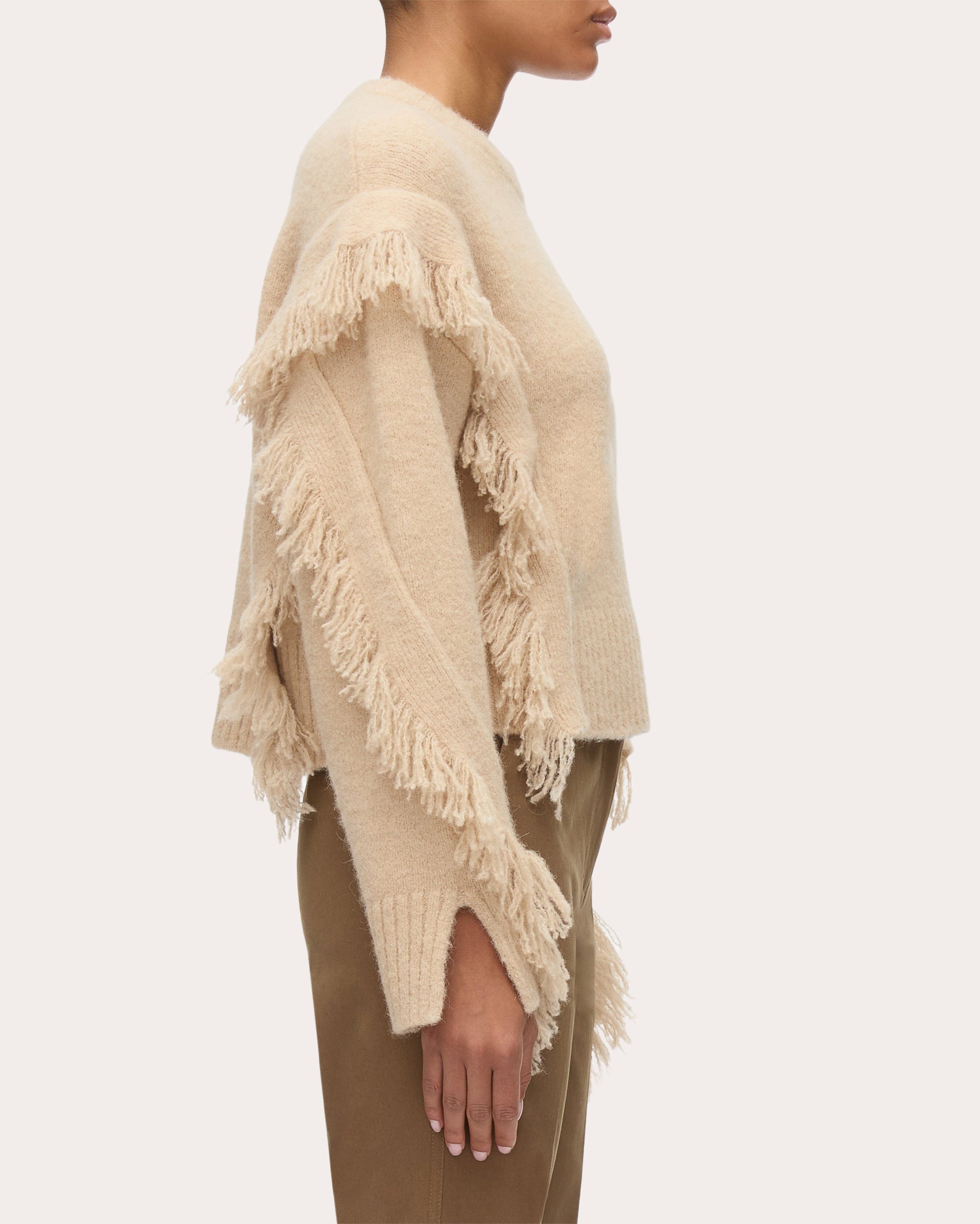 Fringed Alpaca Wool Sweater - 3