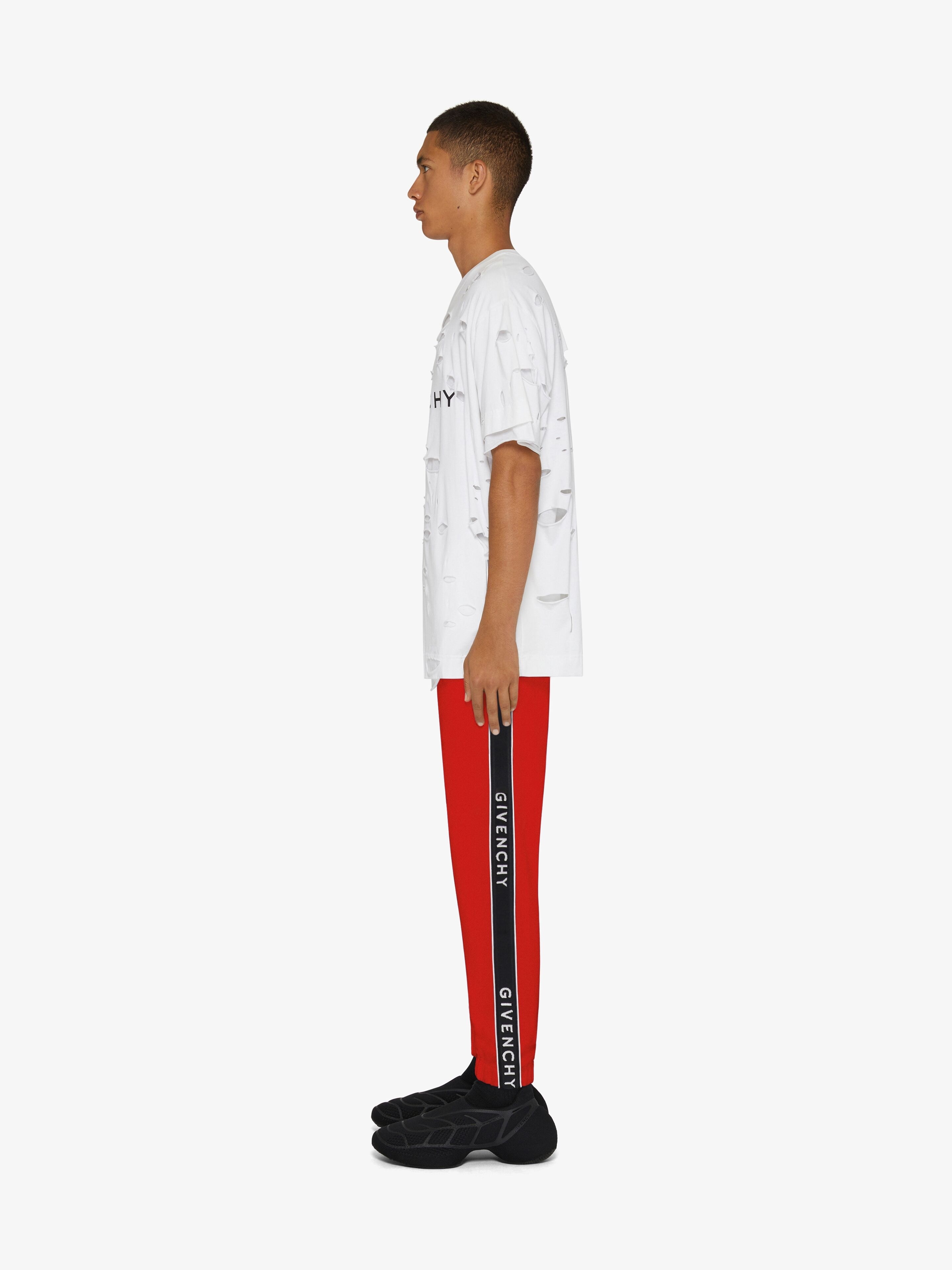 SLIM-FIT JOGGER PANTS IN JERSEY WITH GIVENCHY BANDS - 3