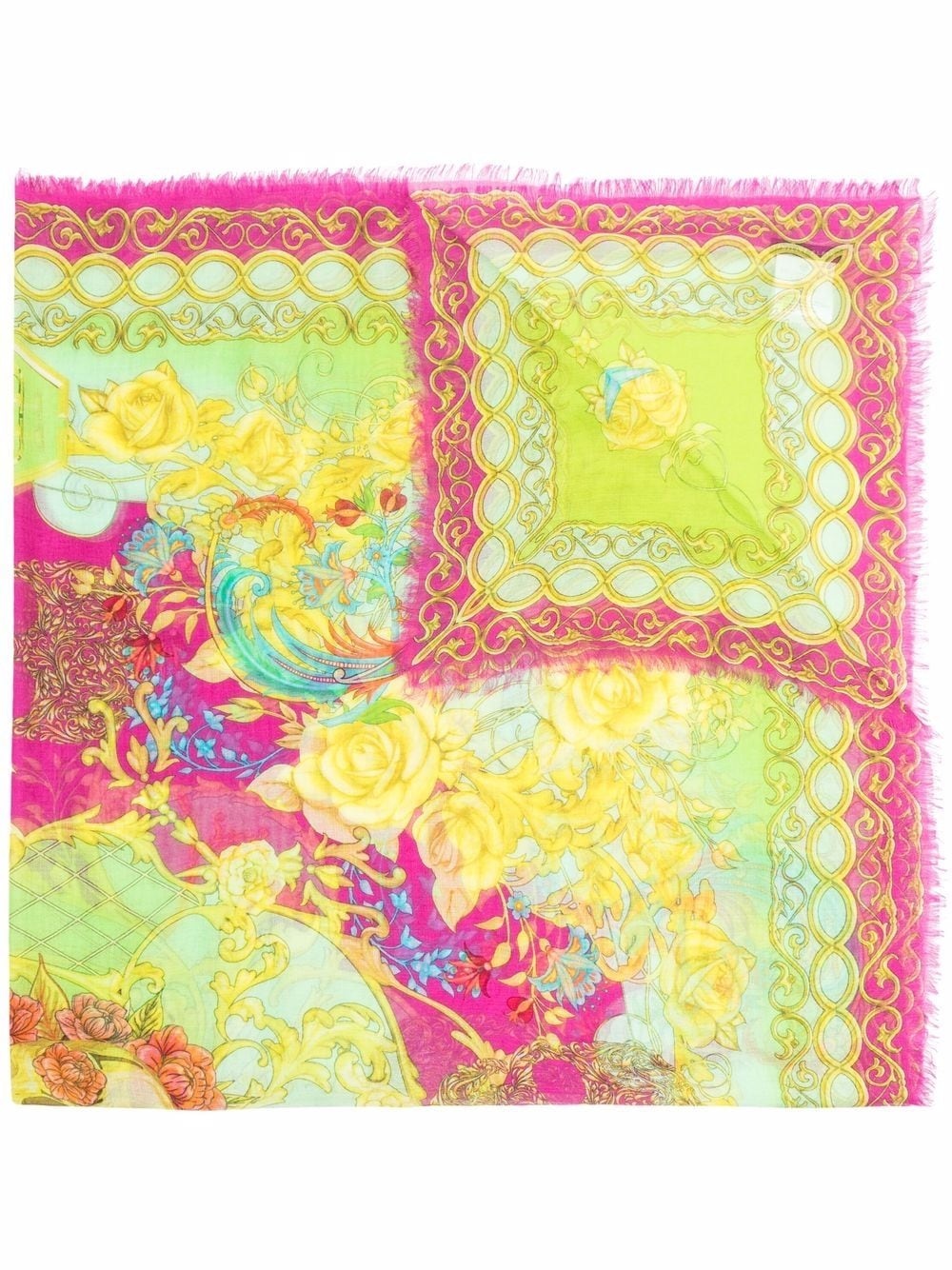 baroque pattern-print scarf - 1