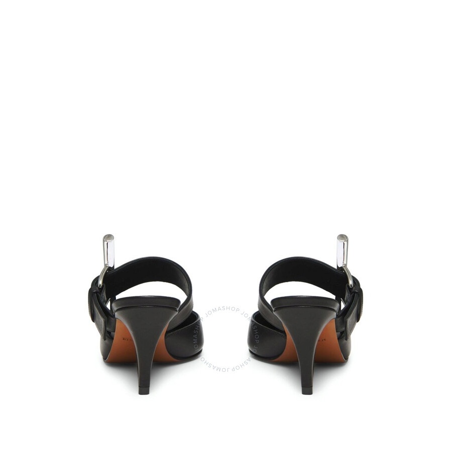 Alexander McQueen Ladies Black Birdee Leather Mules - 2