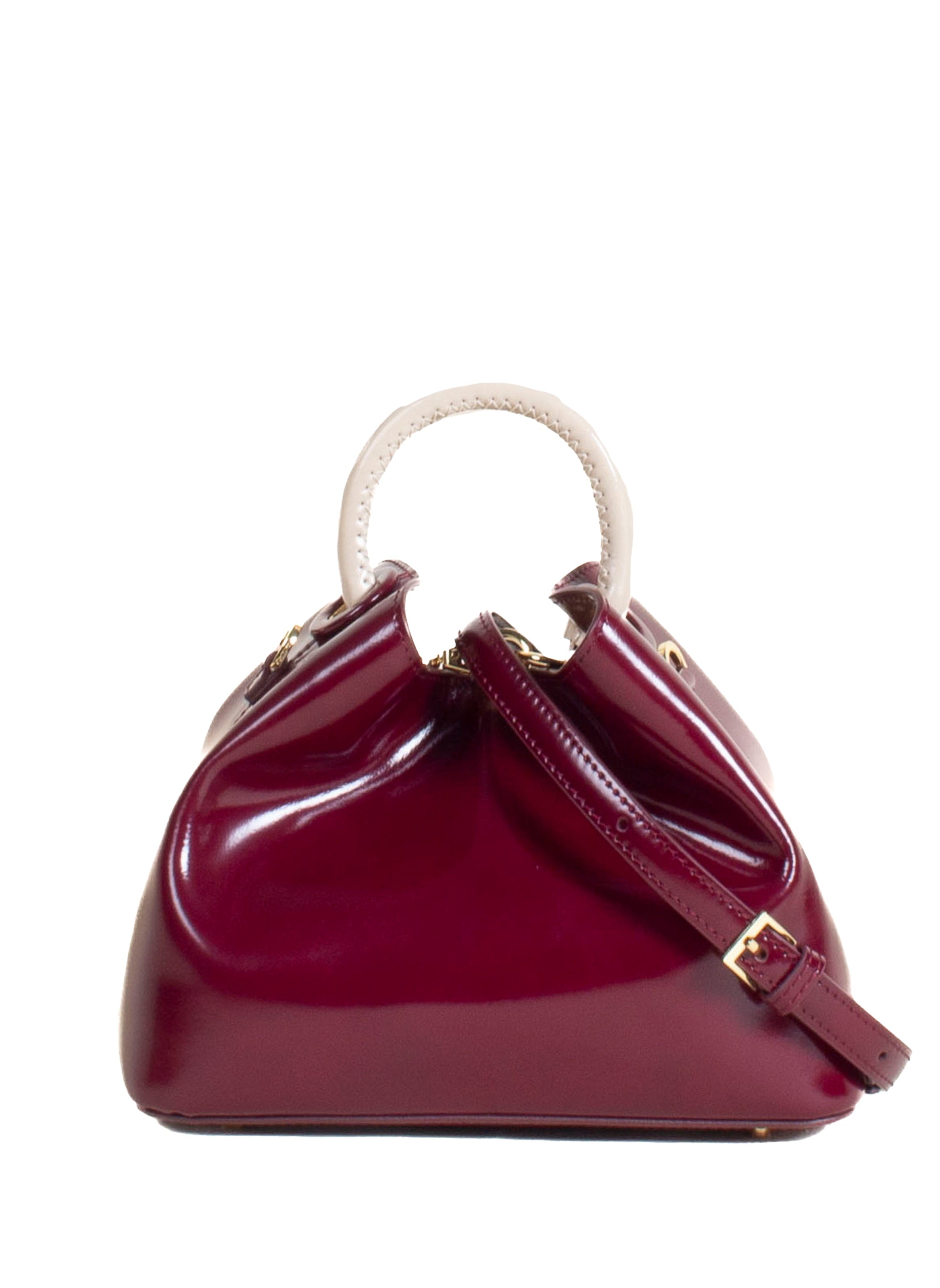 Baozi Mirror Leather Burgundy/Mirror Beige - 3