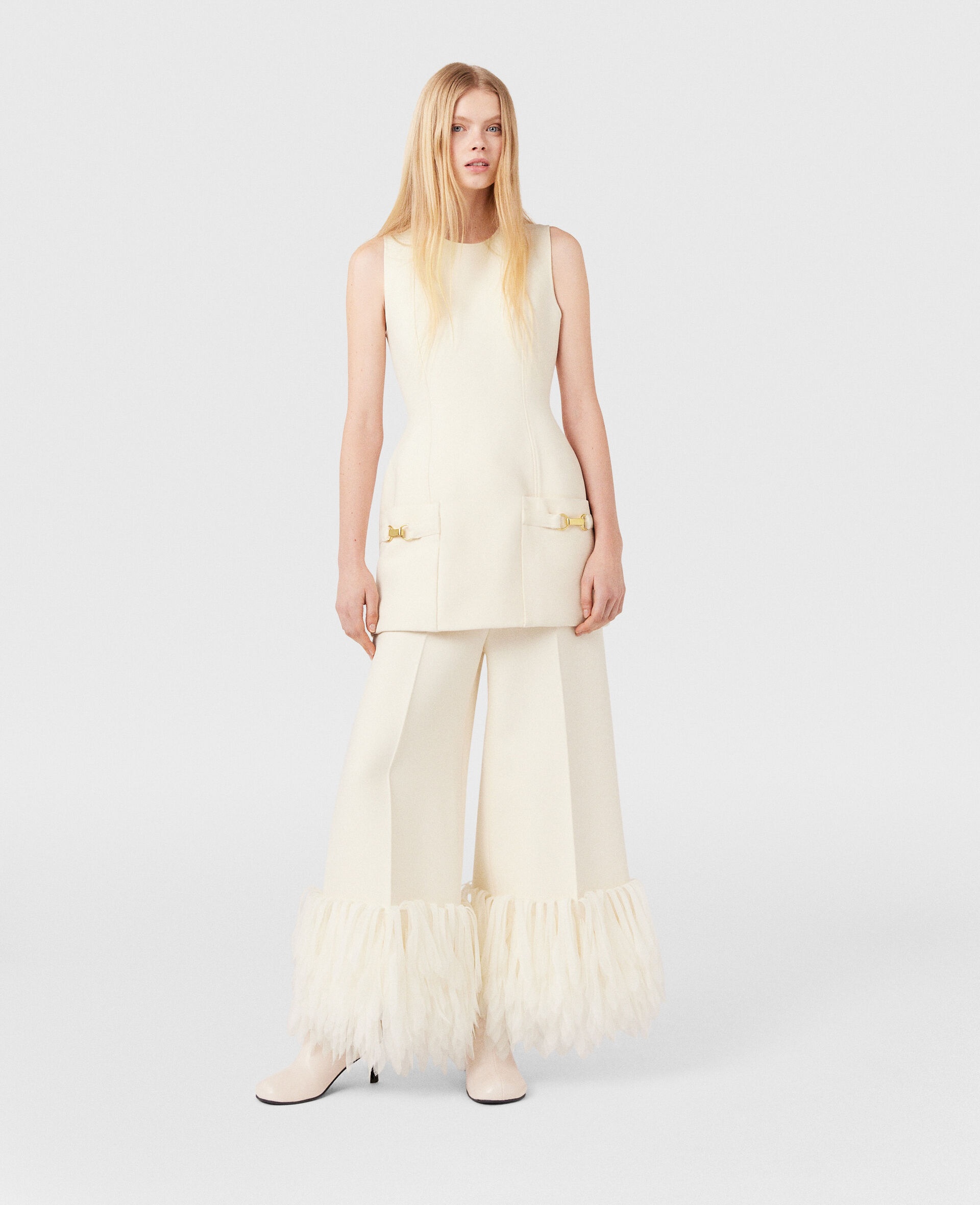 Clasp-Embellished Sleeveless Mini Dress - 3