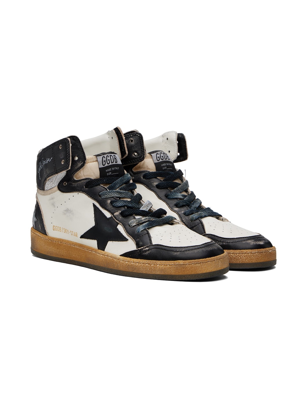 Black & White Sky-Star Sneakers - 4