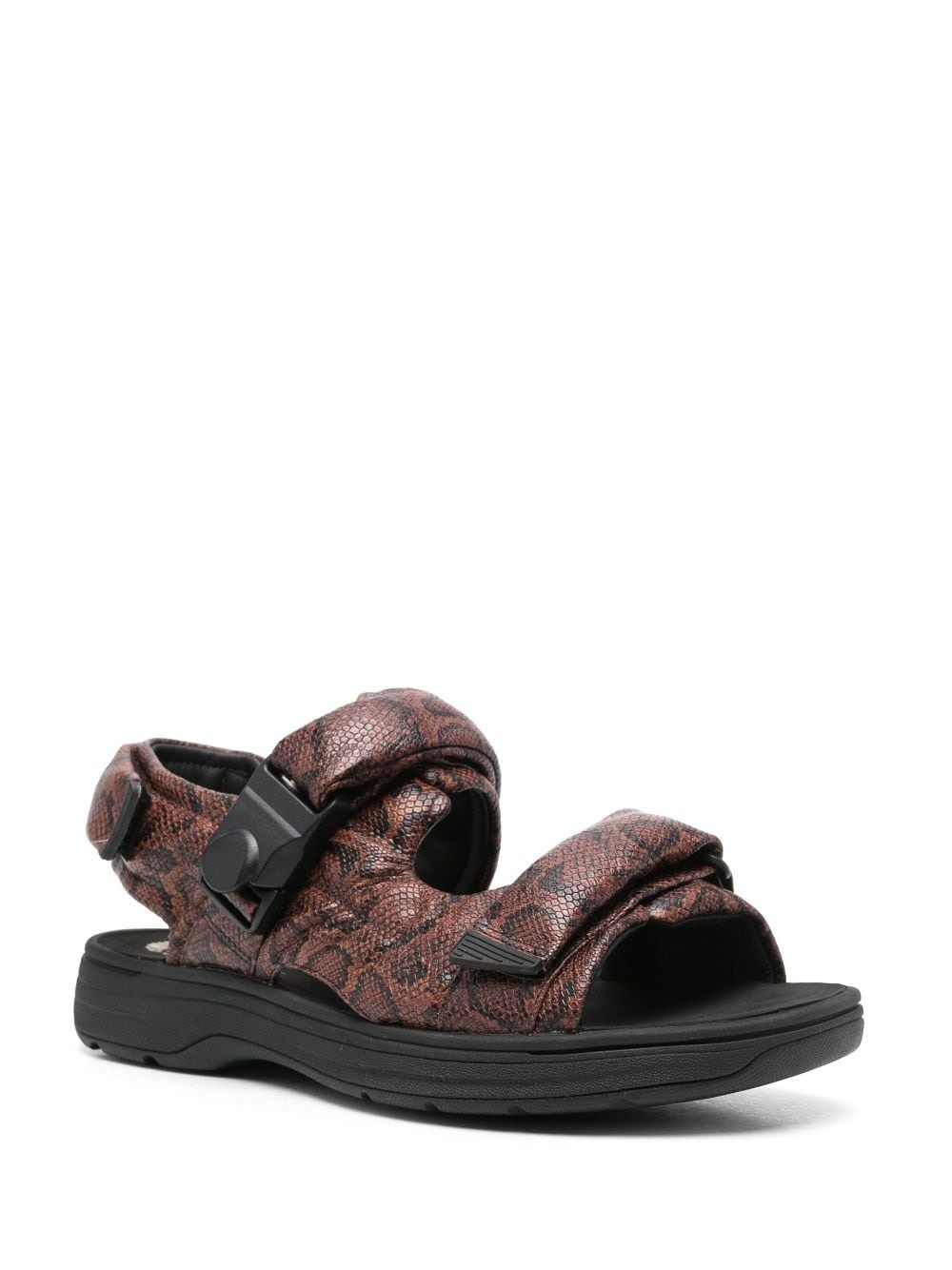 x Clarks snakeskin-print sandals - 2