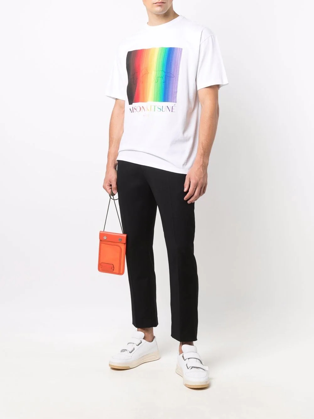 Gradient Rainbow logo-print T-shirt - 2