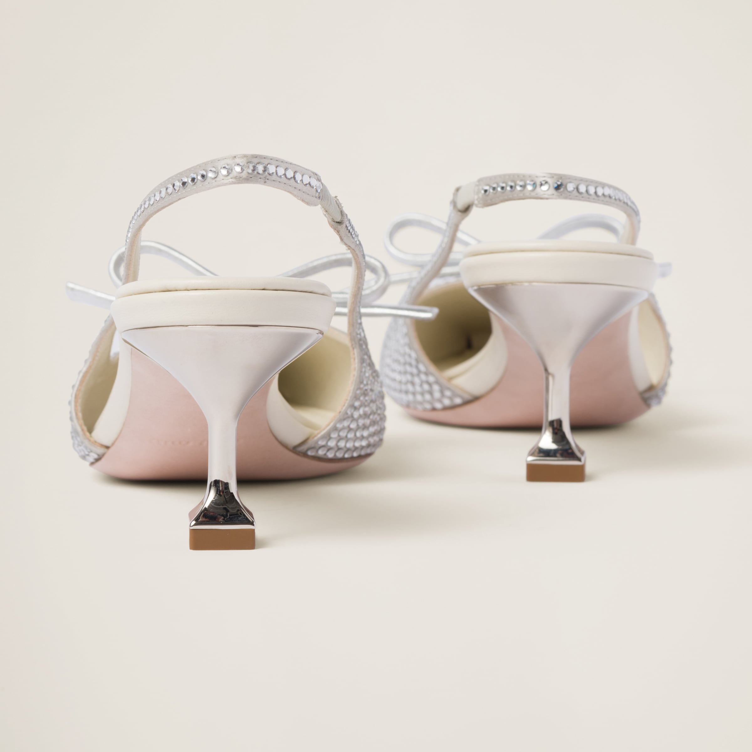 Satin slingback pumps - 3