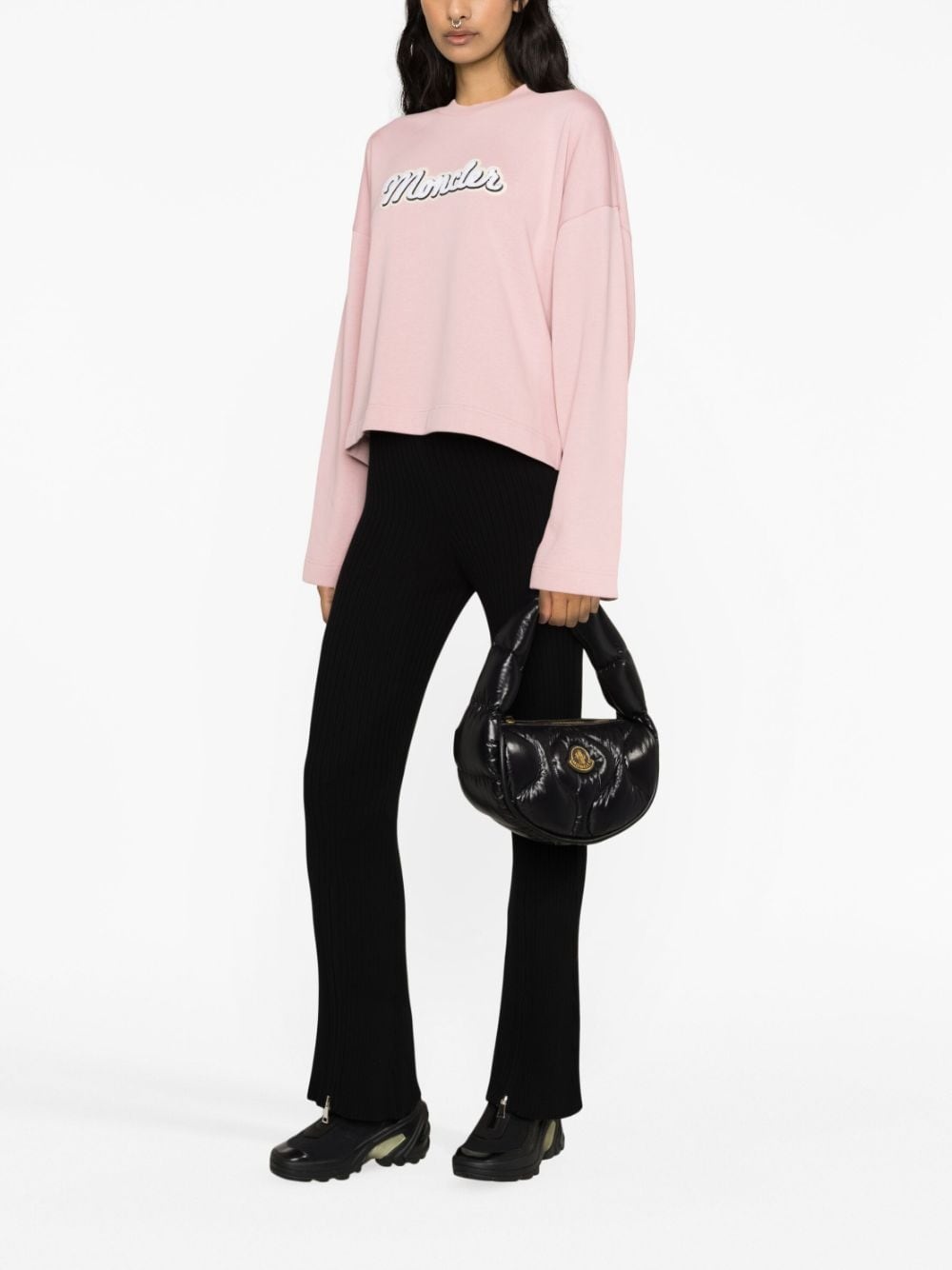 logo-print long-sleeve T-shirt - 3