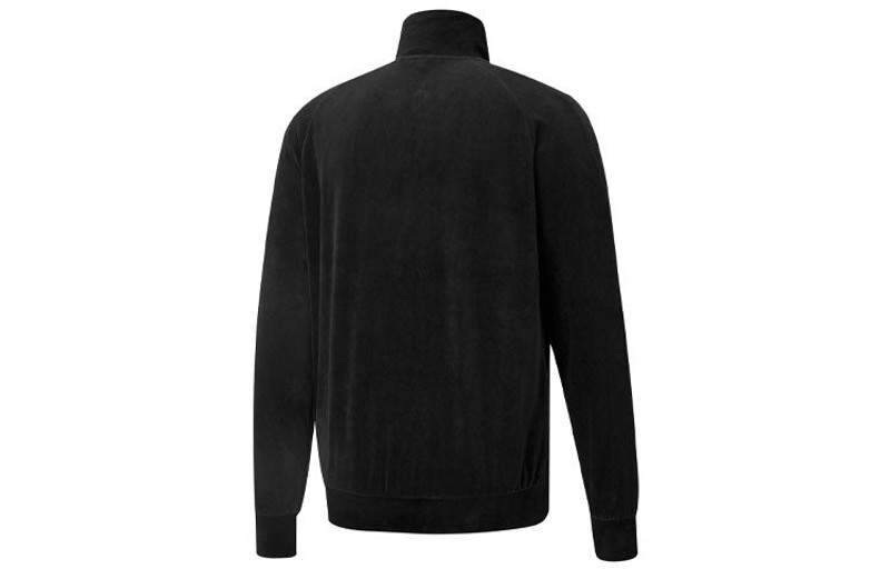 PUMA PUMA Iconic T7 Embroidered Logo Retro Sports Suede Stand Collar Jacket Black 532936-01 outlook