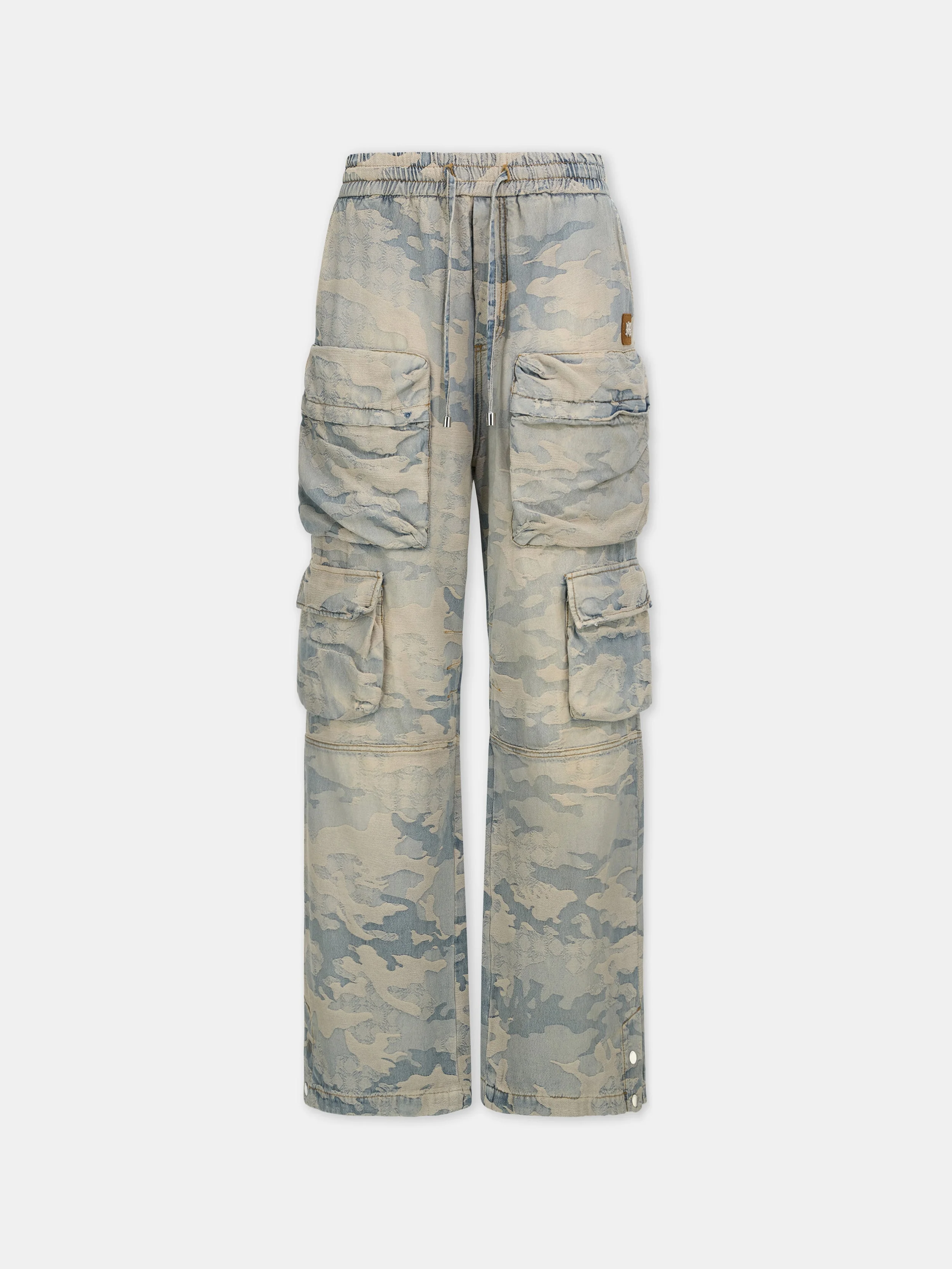 CAMO JACQUARD BAGGY CARGO JEAN - 1