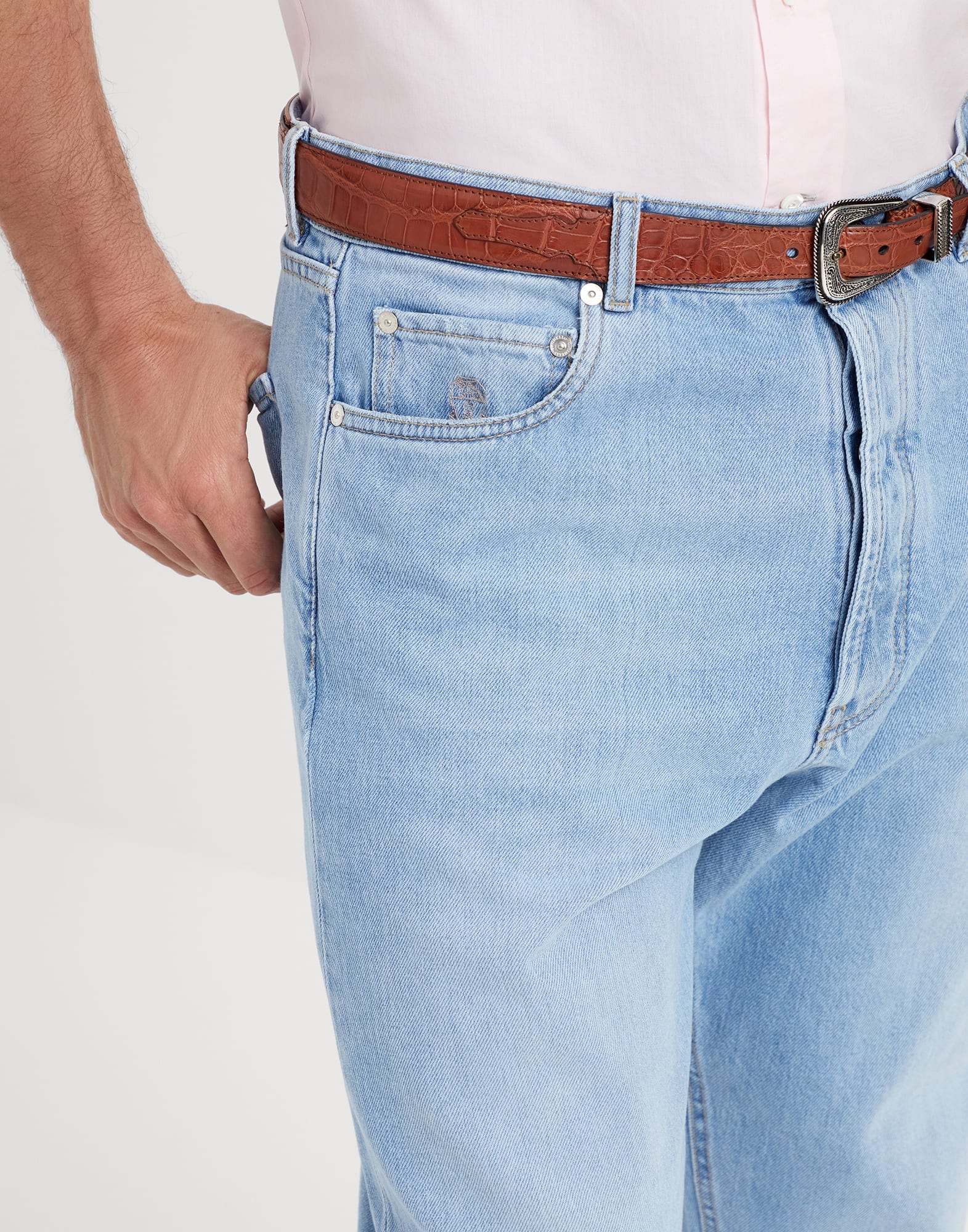 Denim iconic fit five-pocket trousers - 3