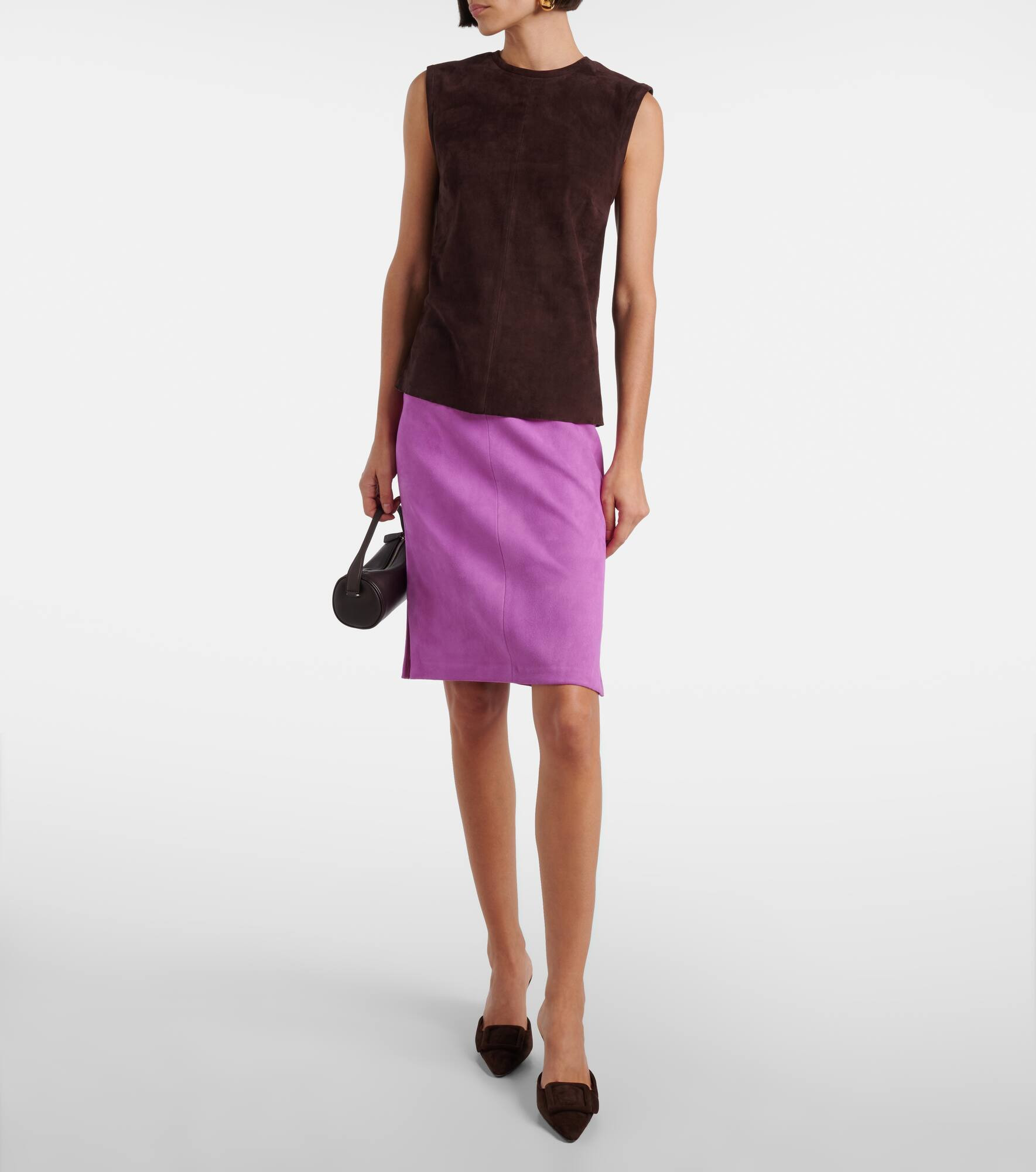 Gin suede pencil skirt - 2
