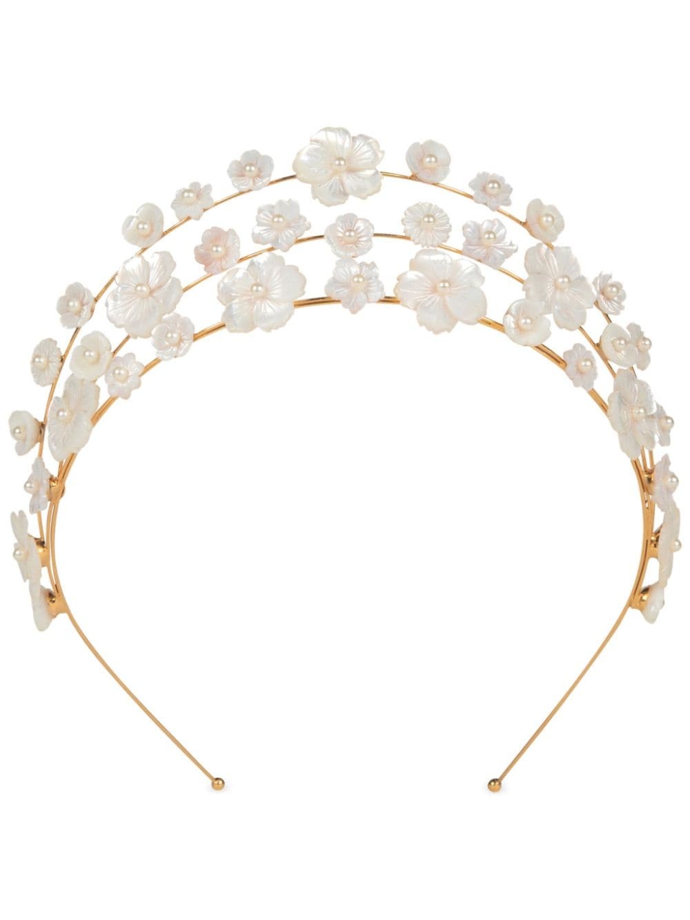 Jenette floral-appliquÃ© crown - 1