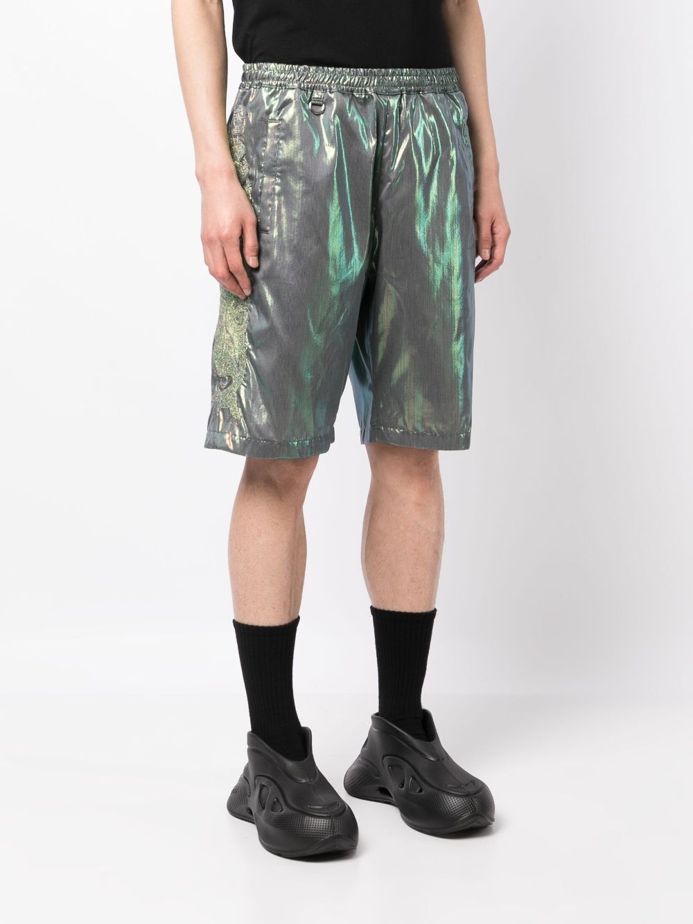 Hologram lamé bermuda shorts - 3