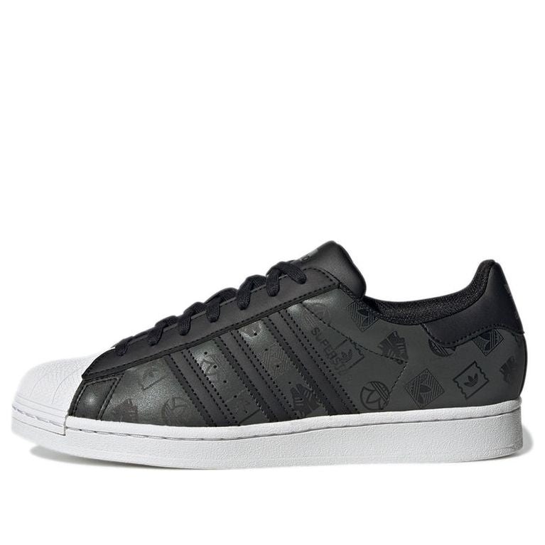 adidas Originals Superstar Shoes 'Black Green Monogram' GX8412 - 1