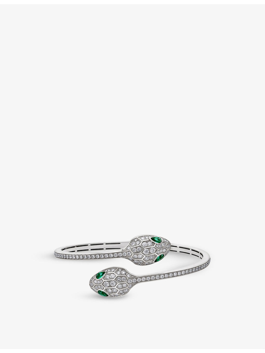 Serpenti 18ct white-gold and 1.72ct brilliant-cut diamond bangle bracelet - 2