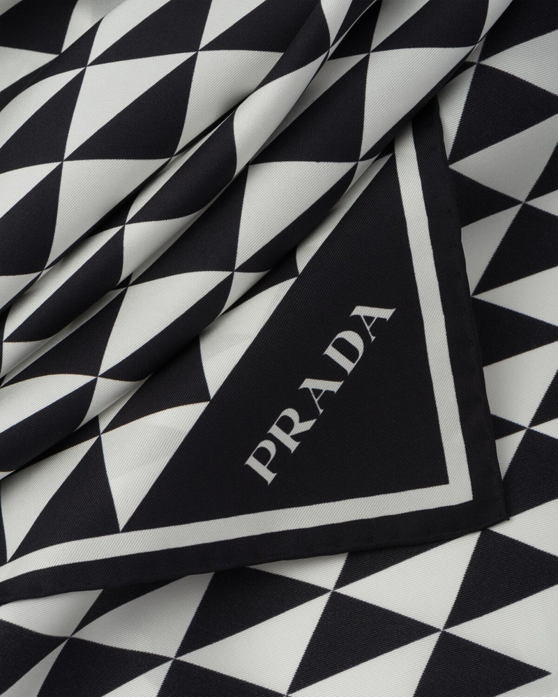 Prada Printed twill scarf outlook