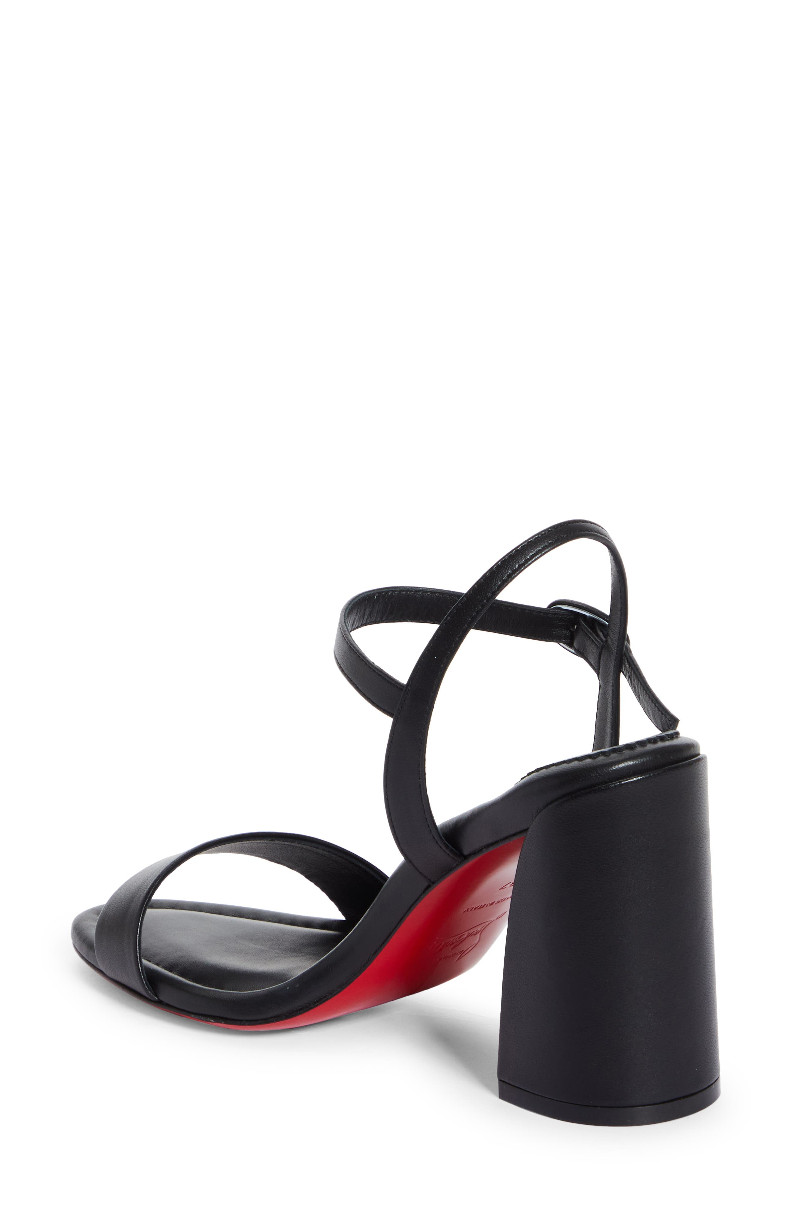 Christian Louboutin Miss Jane Sandal in B439 Black/lin Black at Nordstrom - 2