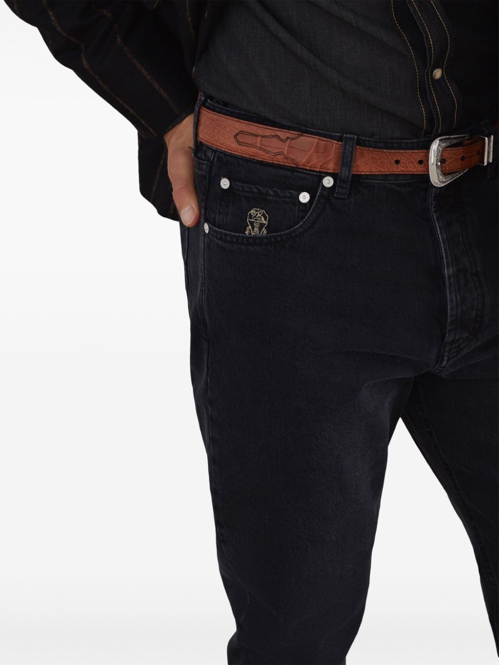 mid-rise slim-fit jeans - 5
