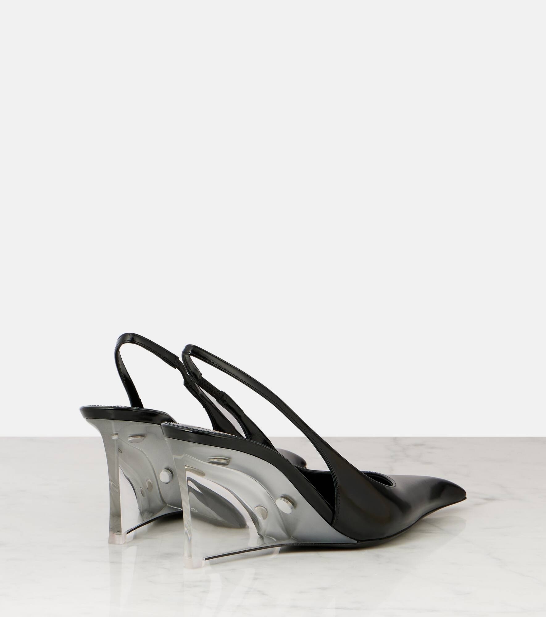 Miller 80 leather slingback wedges - 2