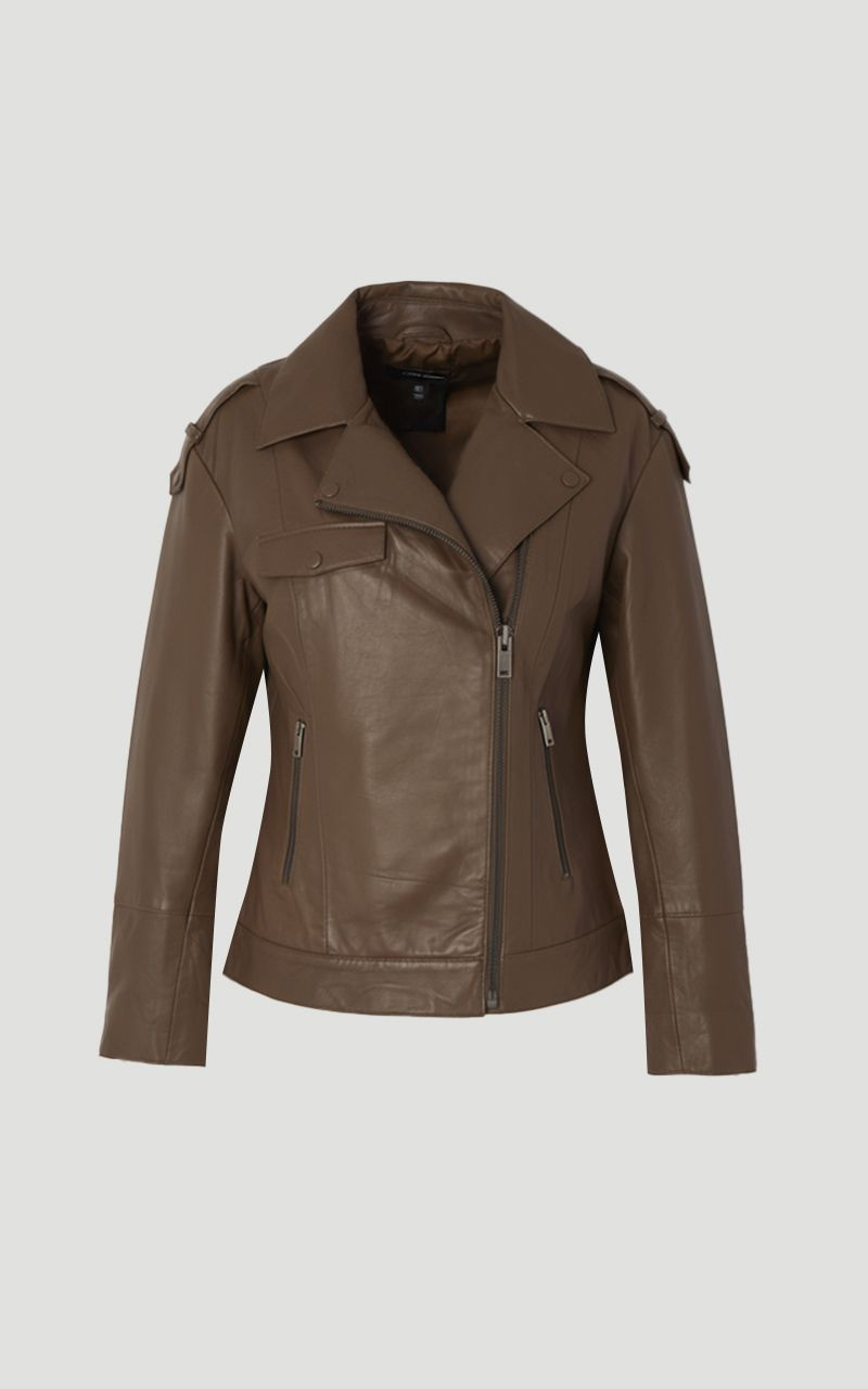 Leather Minimal Biker Jacket 4