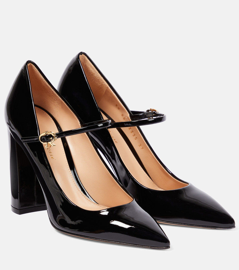 105mm pointed leather pumps - 1